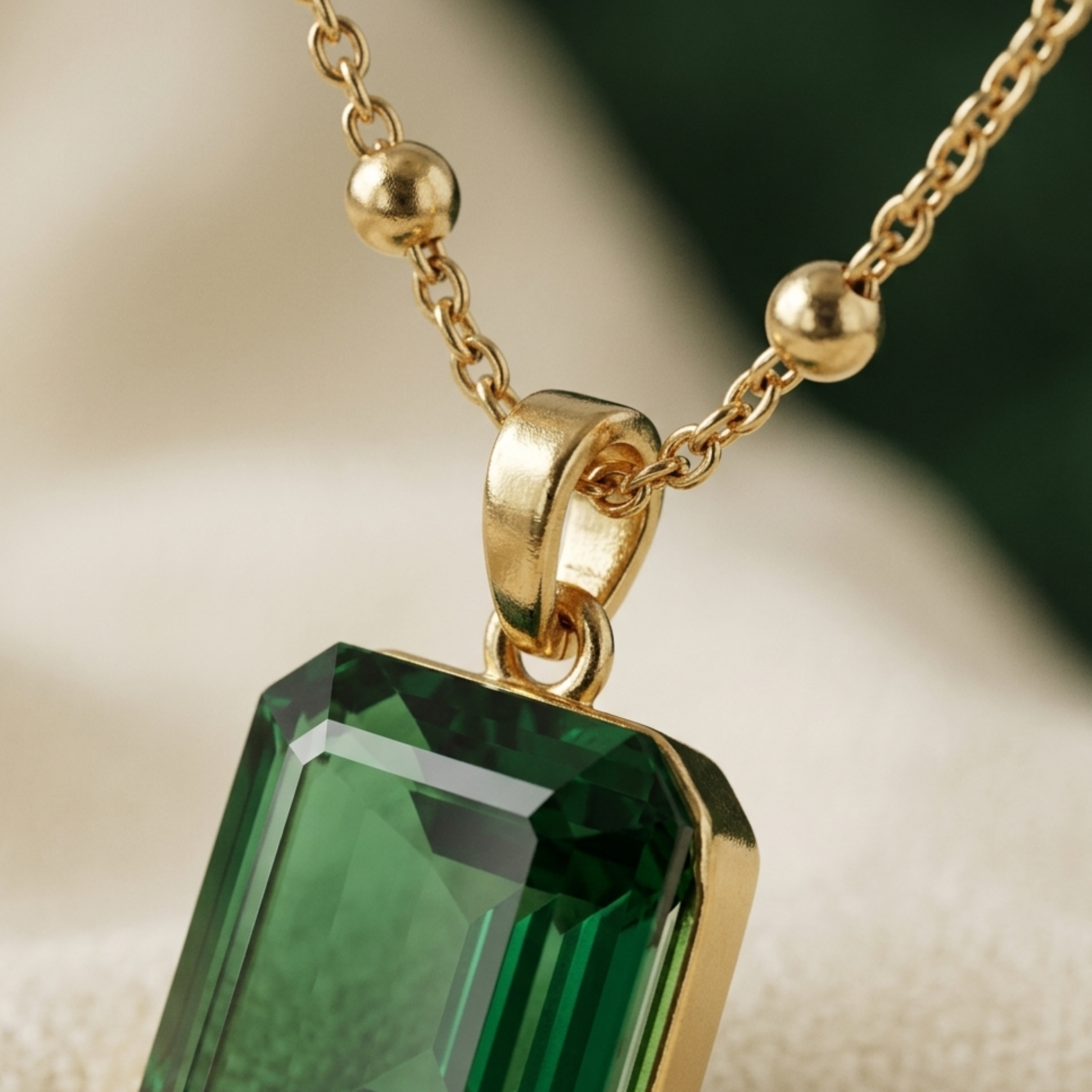 Silvana Luxe Smaragd-Halskette