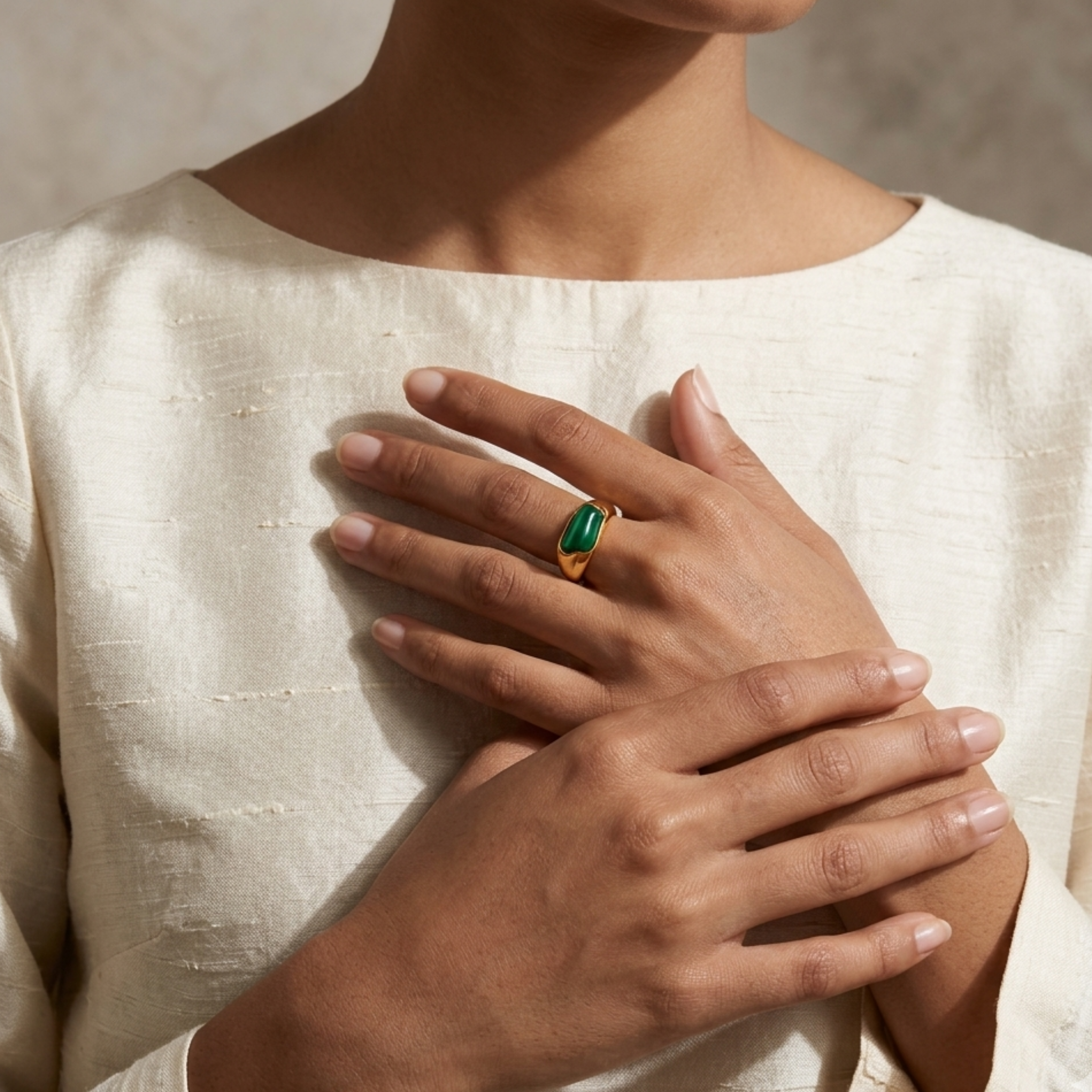 Hermiline Mystic Green Ring
