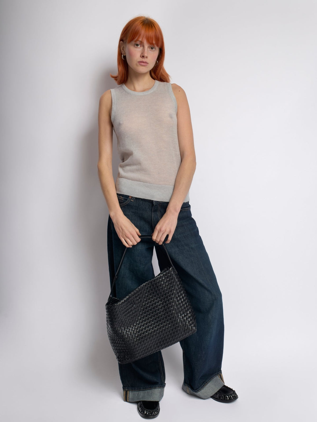 Celine Braided Vegan Leather Tote