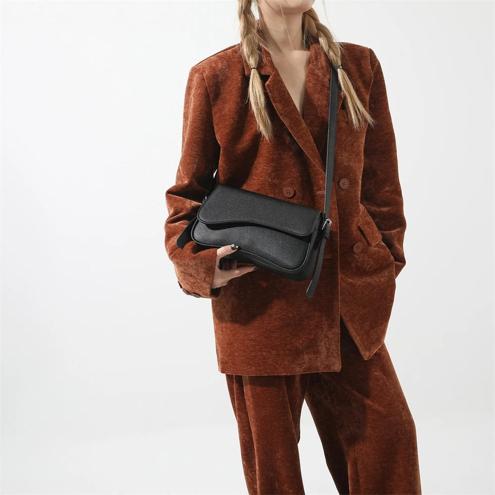 Celestia Curve Baguette Shoulder Bag
