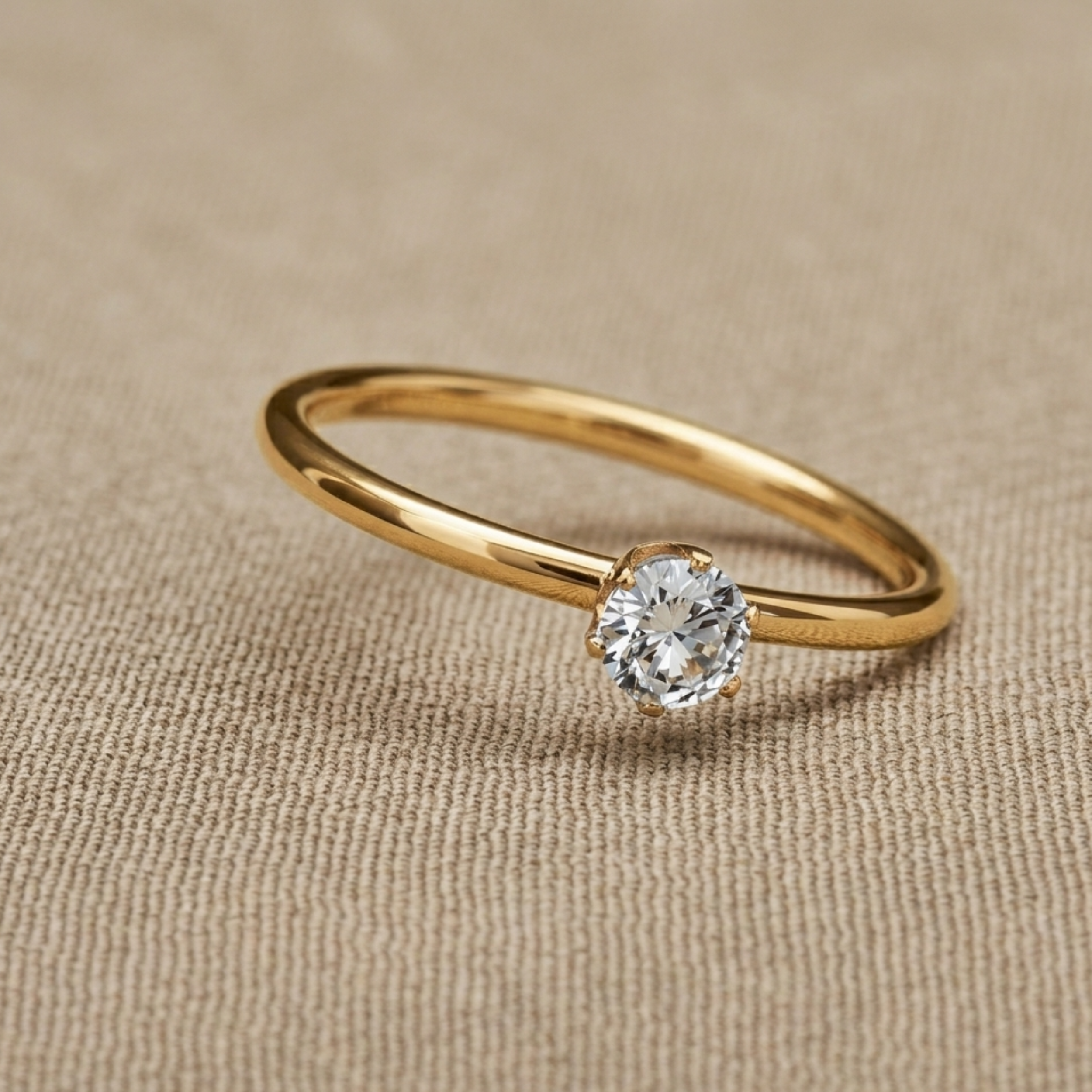 Theia Minimalist Solitaire Ring