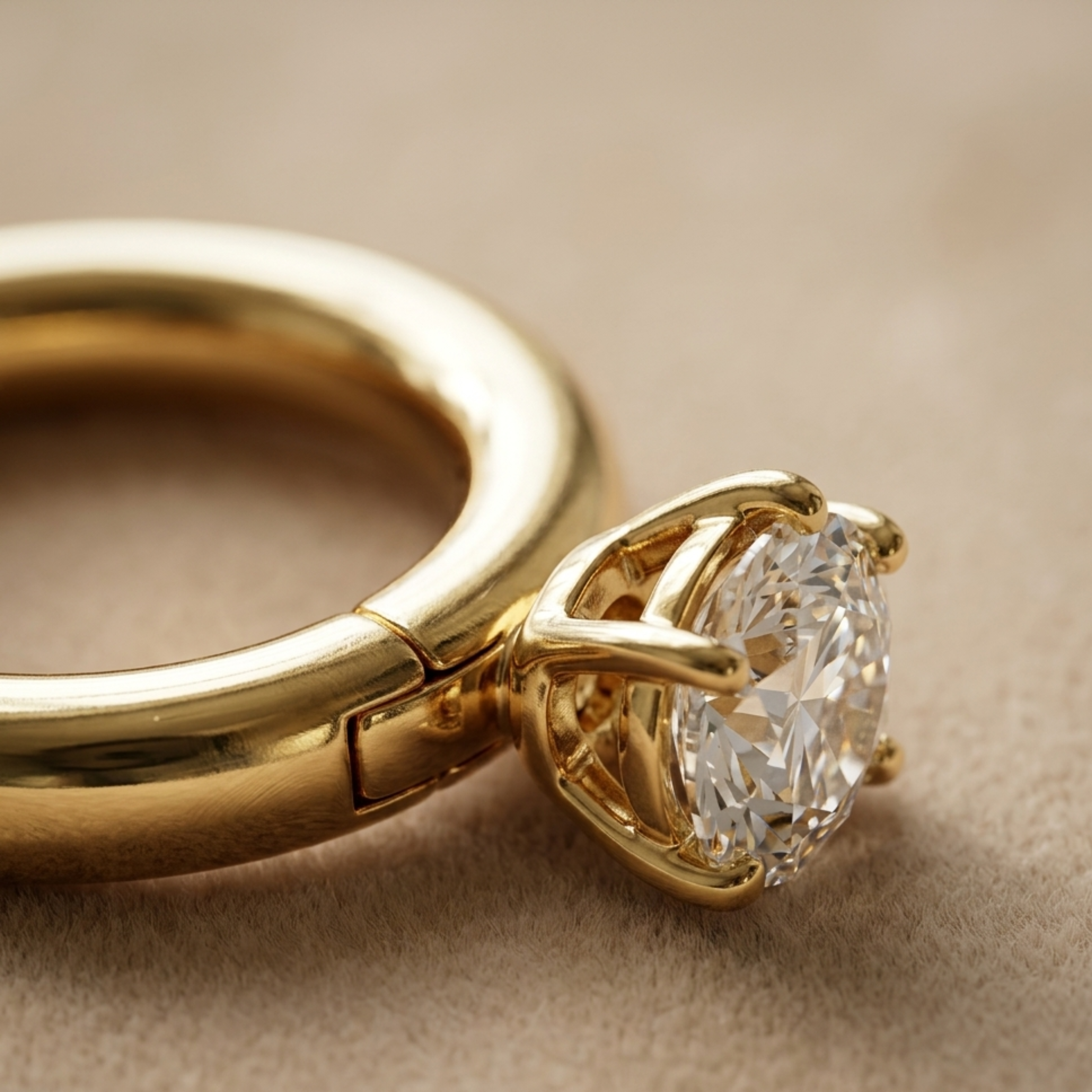 Hovira Glow Solitaire Hoop Earrings
