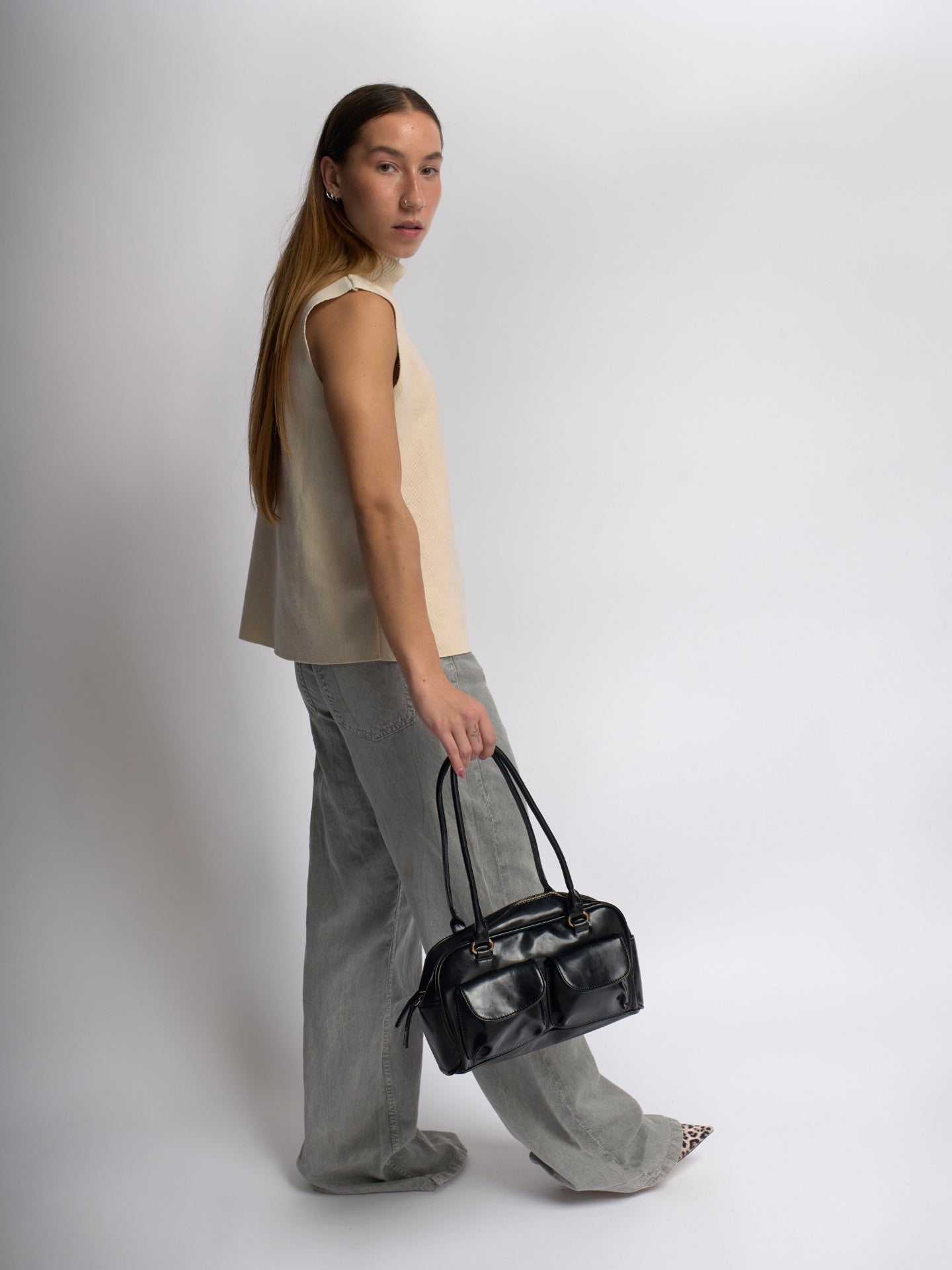Sleek Leather Tote