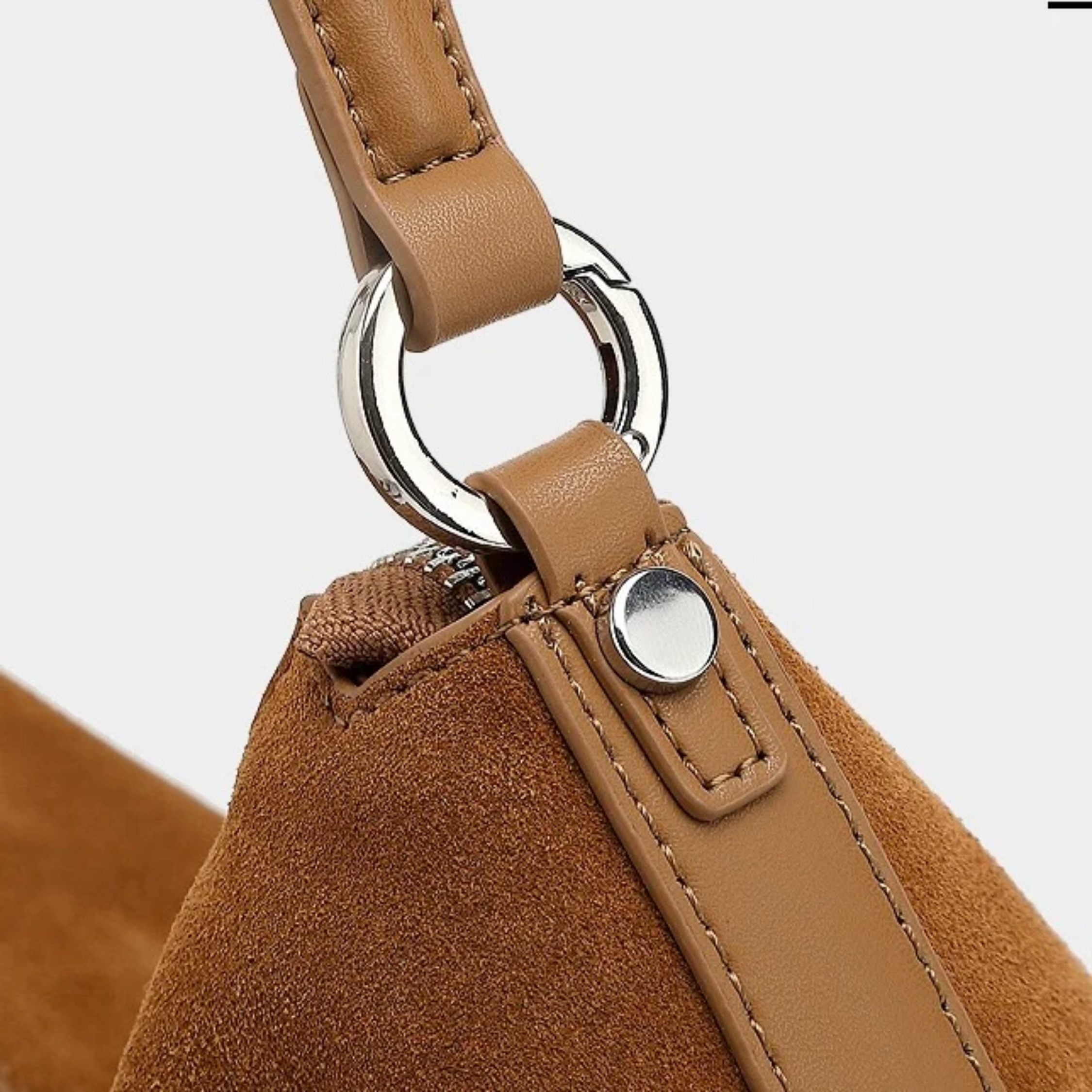 Luxéa Echtleder-Hobo-Tasche mit geflochtenem Detail und Quastenakzent