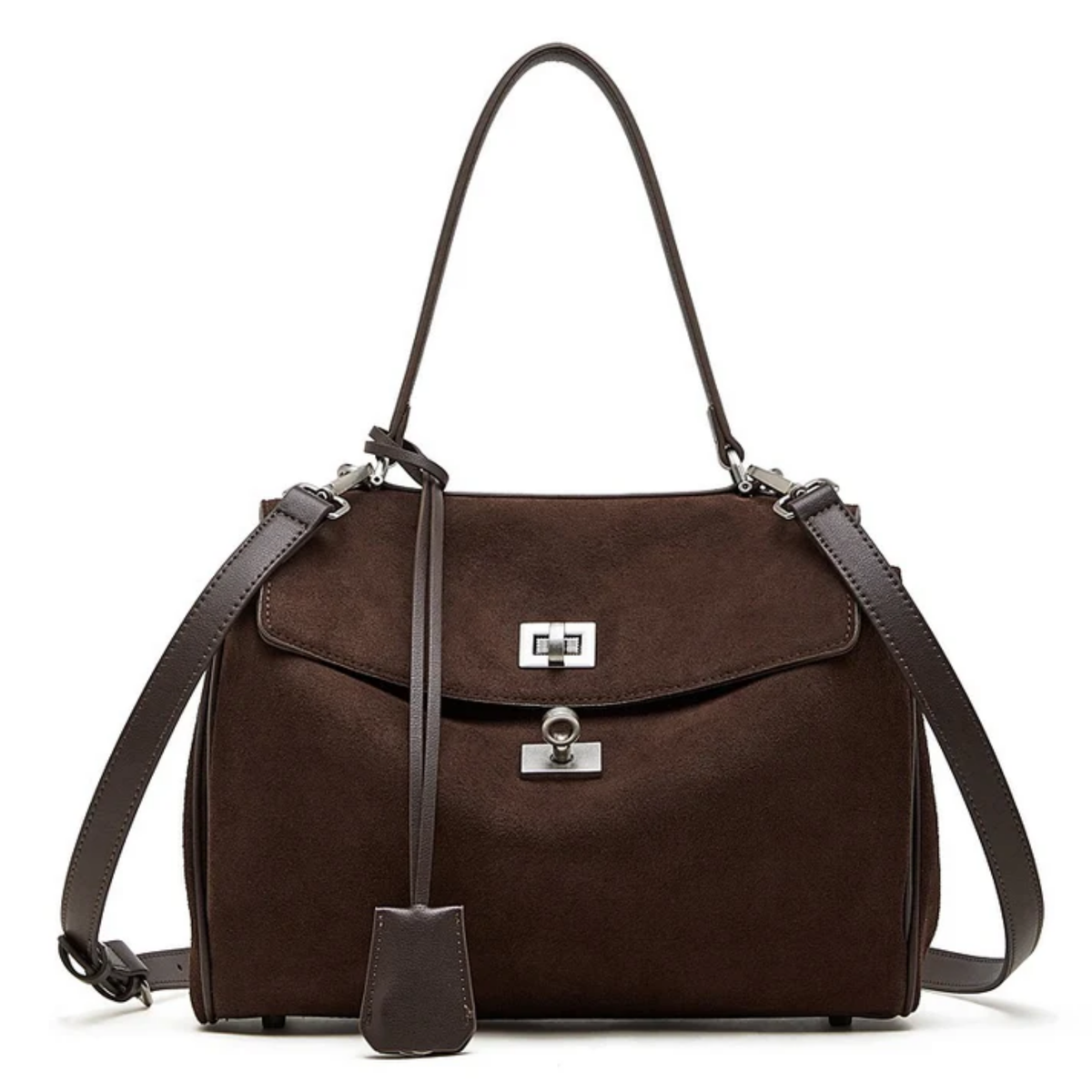 Sylvae Soft Suede Echtleder Handtasche mit Tragegriff