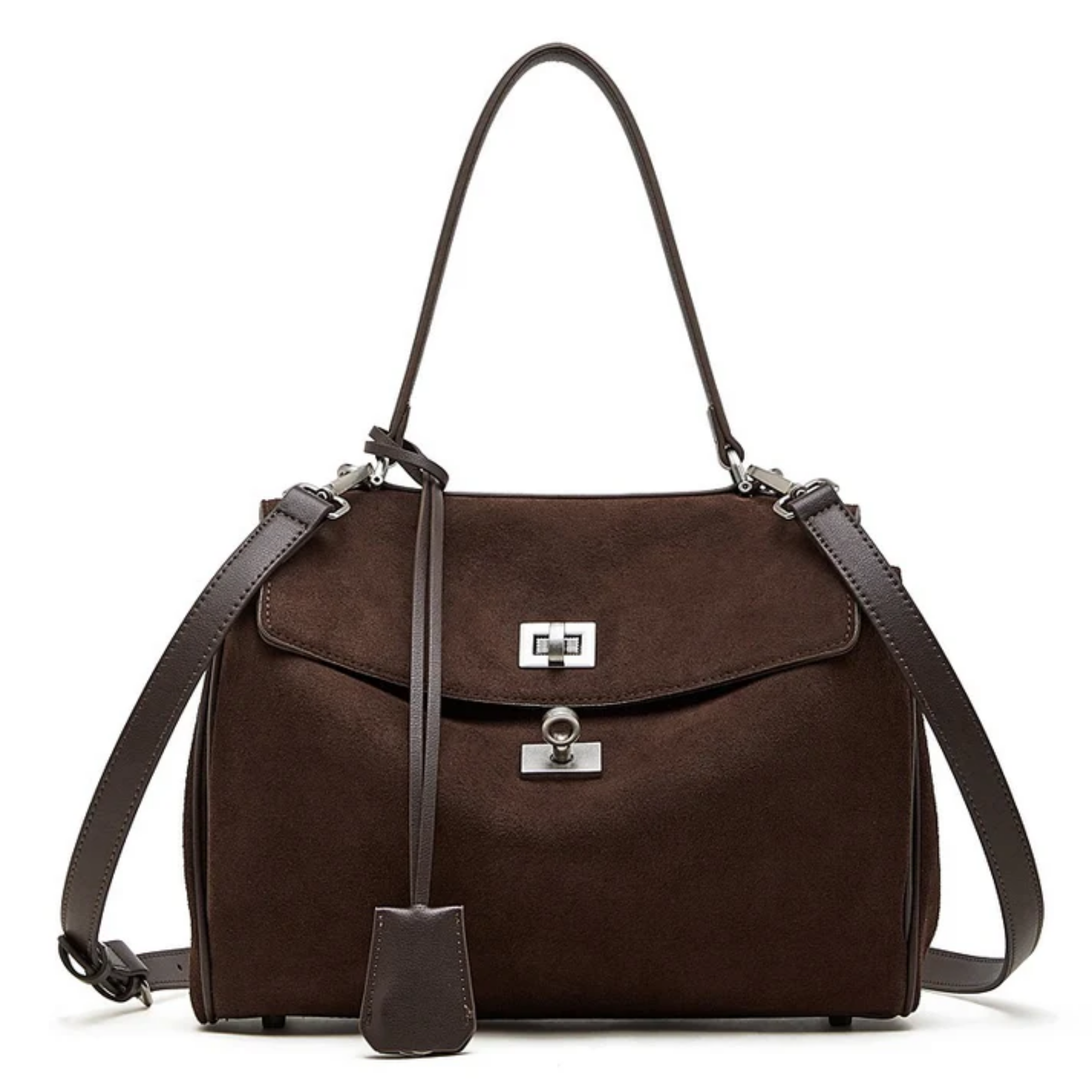 Sylvae Soft Suede Echtleder Handtasche mit Tragegriff