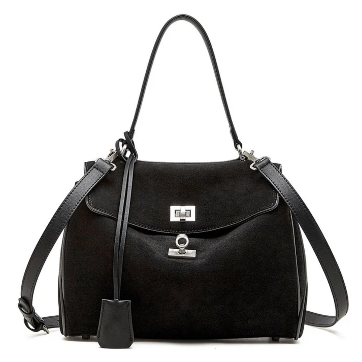 Sylvae Soft Suede Echtleder Handtasche mit Tragegriff