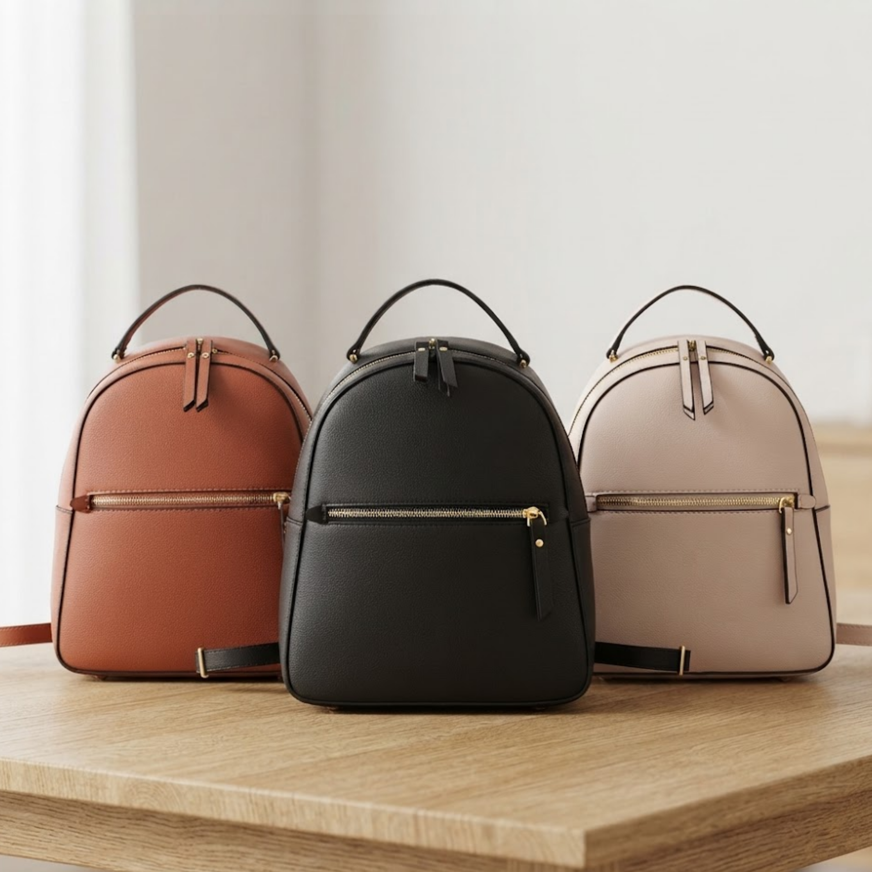 Amelia Luxe Leather Backpack