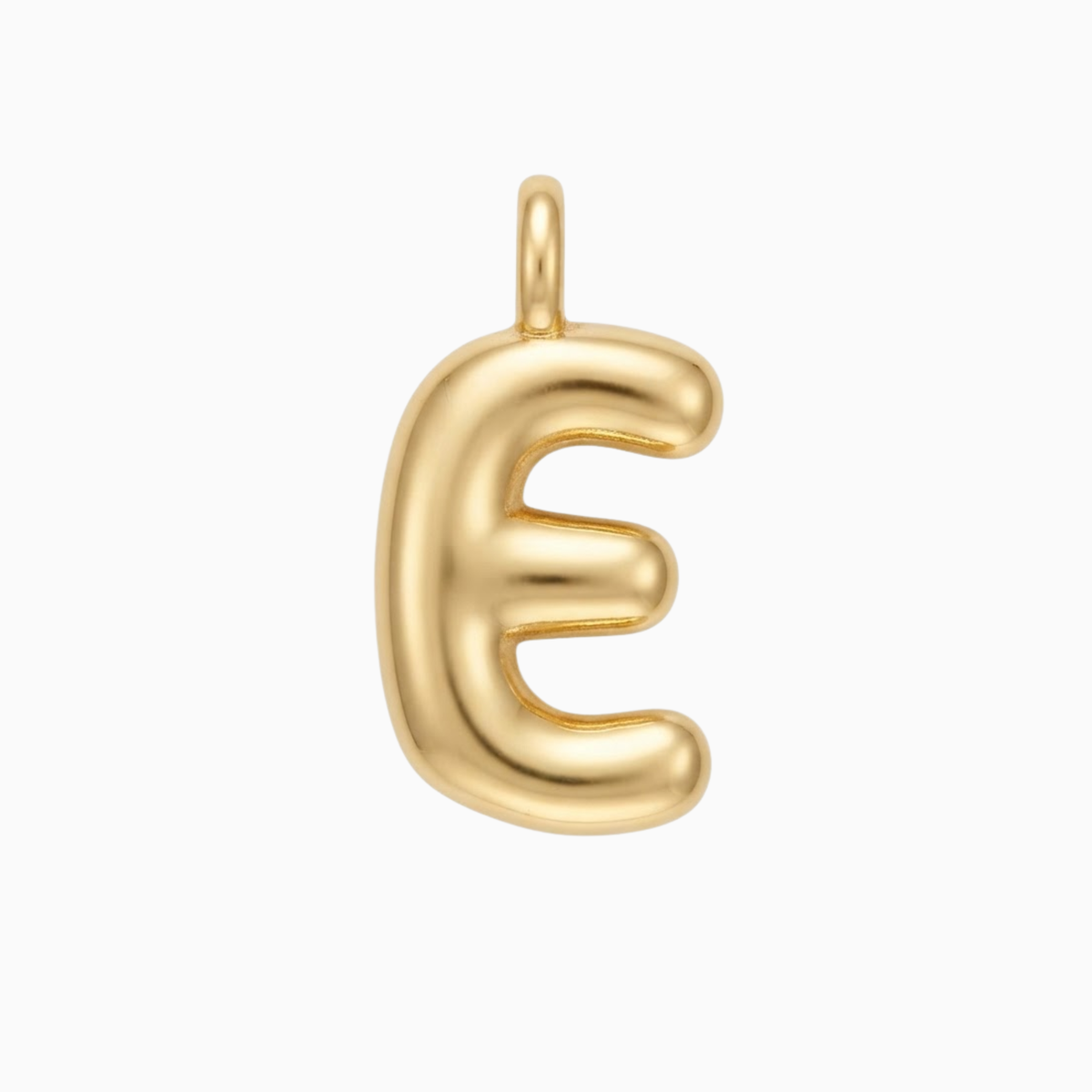 Anhänger - Goldener Anhänger mit E in Blasenschrift