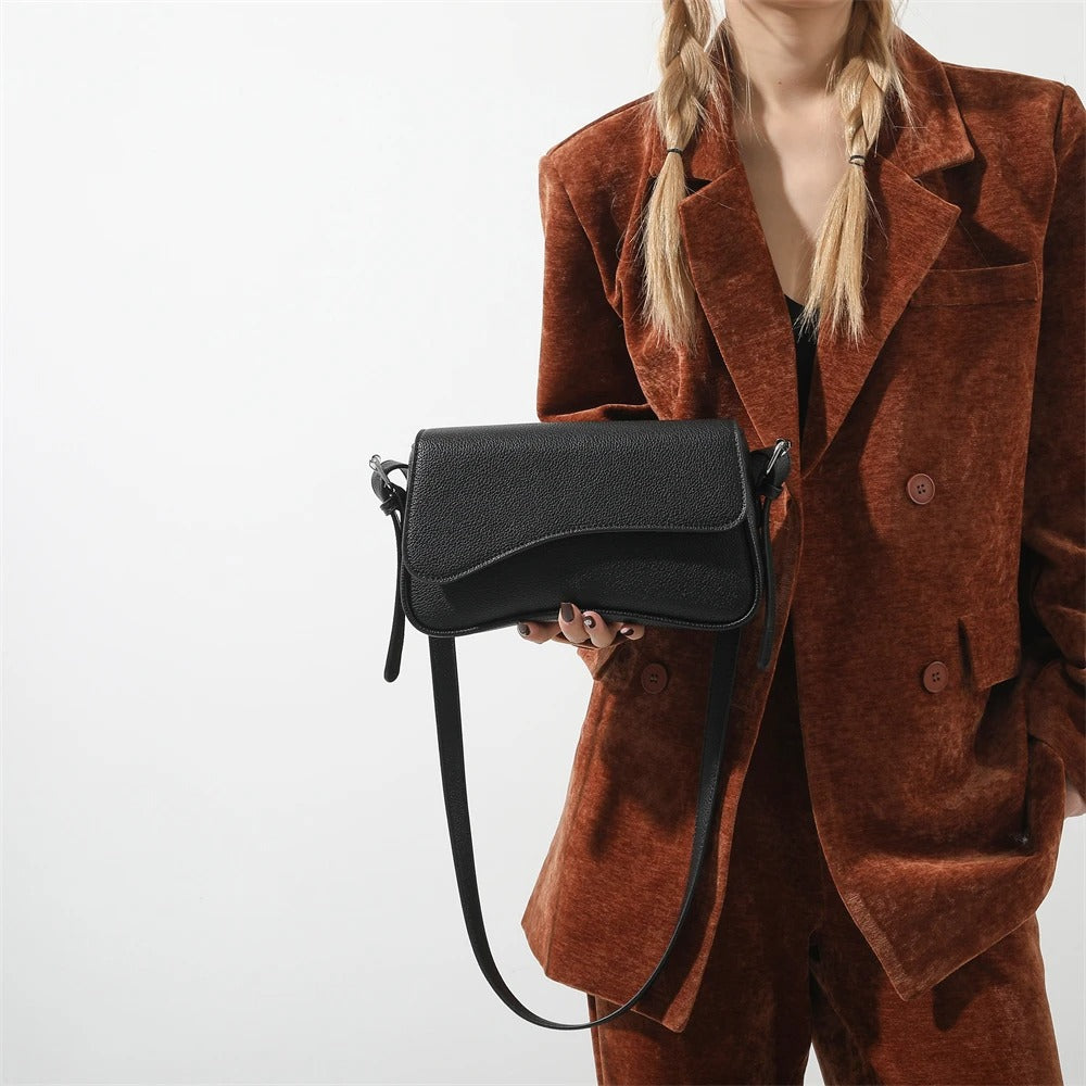 Celestia Curve Baguette Shoulder Bag