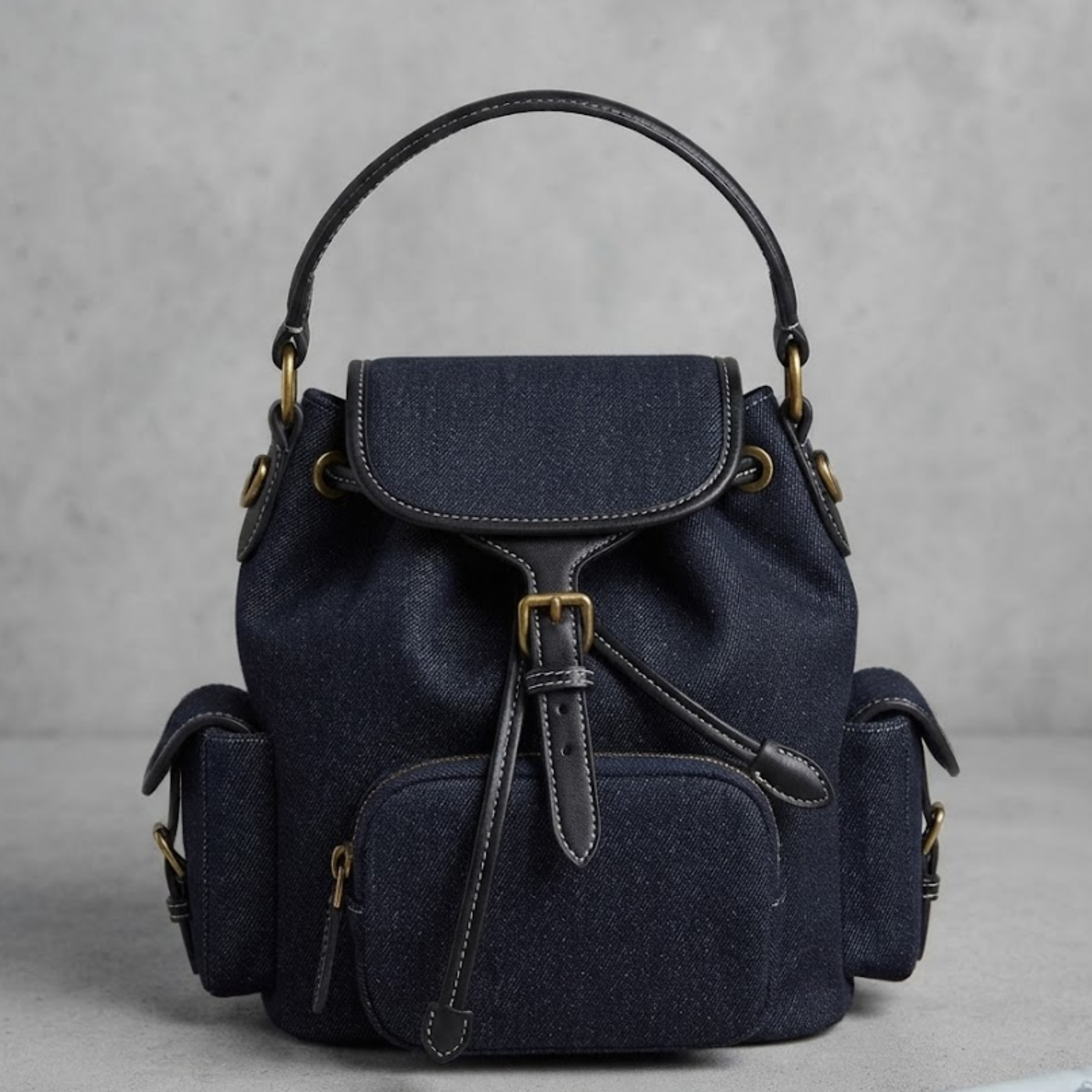 Mila Blue Denim Backpack