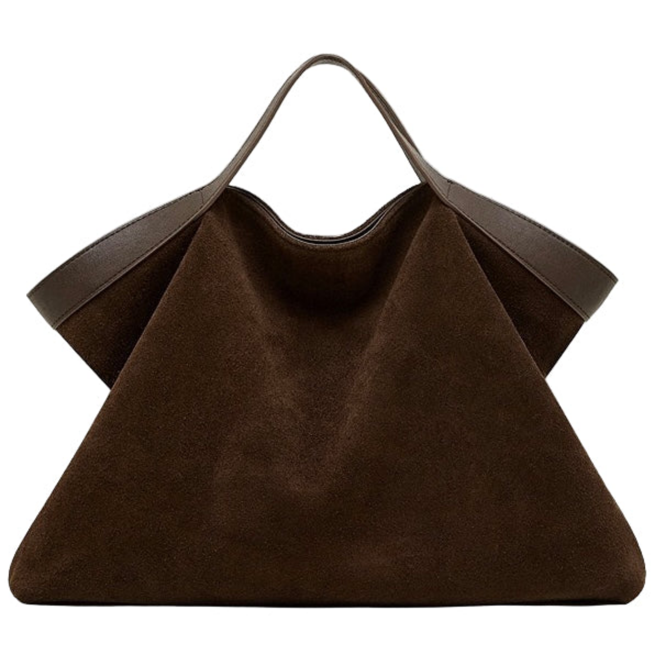 Bellanova Suede & Genuine Leather Classic Structured Shoulder Tote