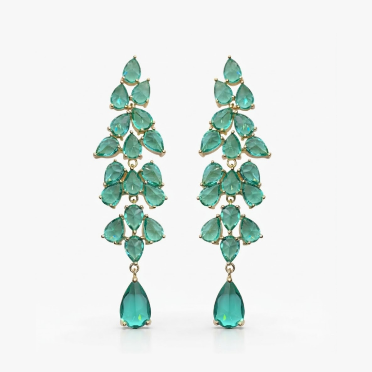 Renina Mystic Leaf Crystal Earrings