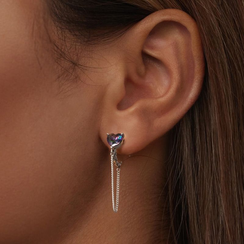 Vintage Heart Stud Earrings