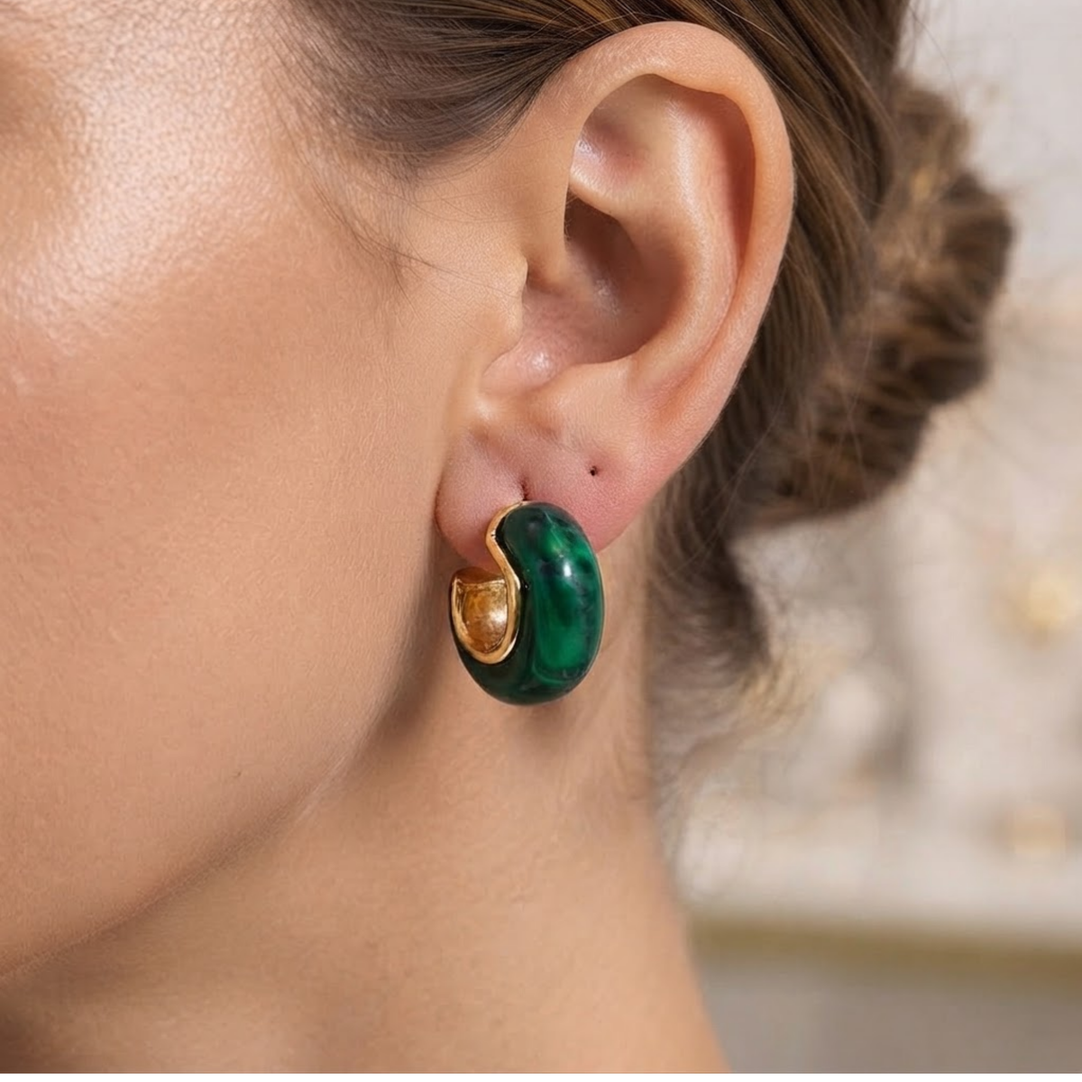 Aureliene Fleur Hoop Earrings