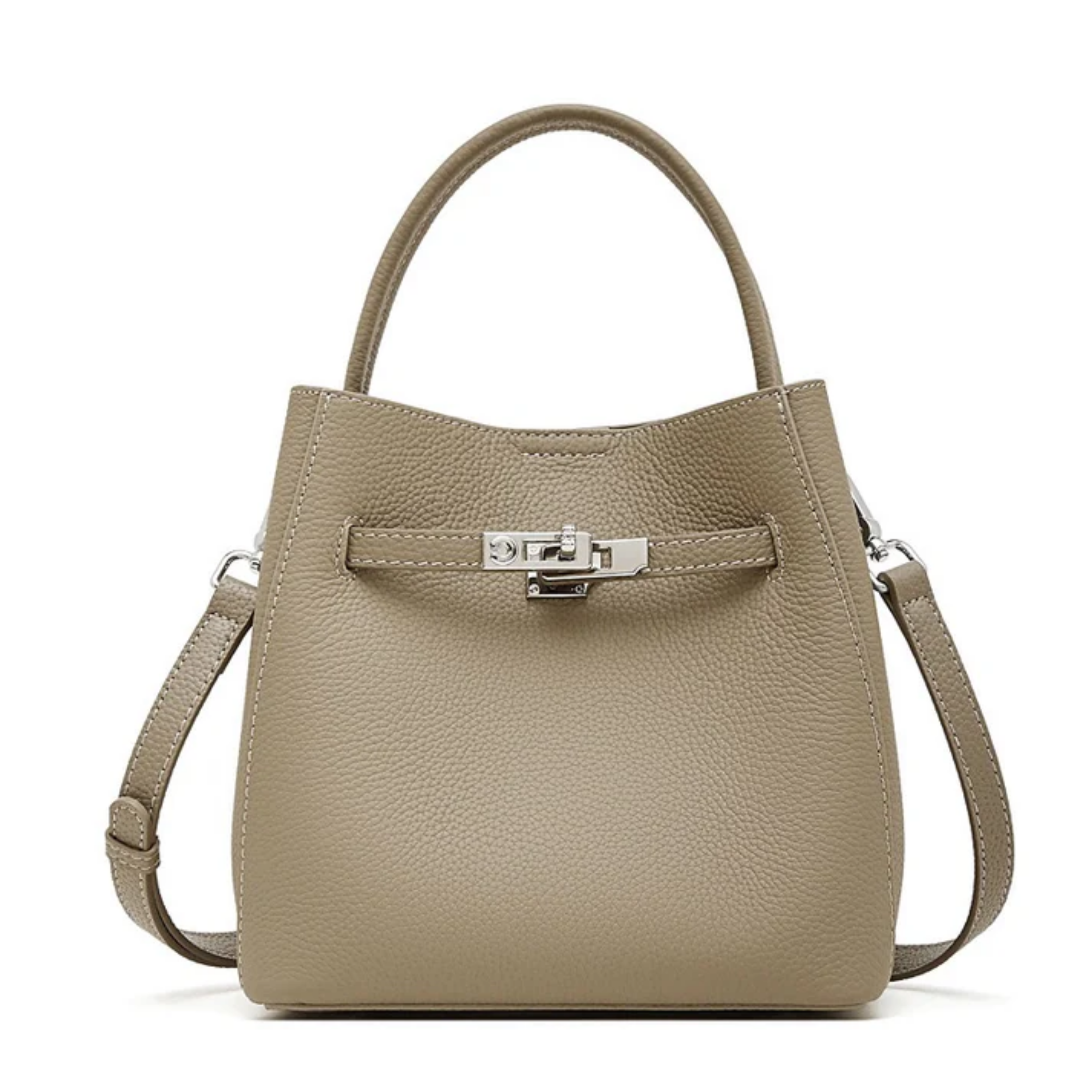 Louisse Echte Leder Korb-Beuteltasche
