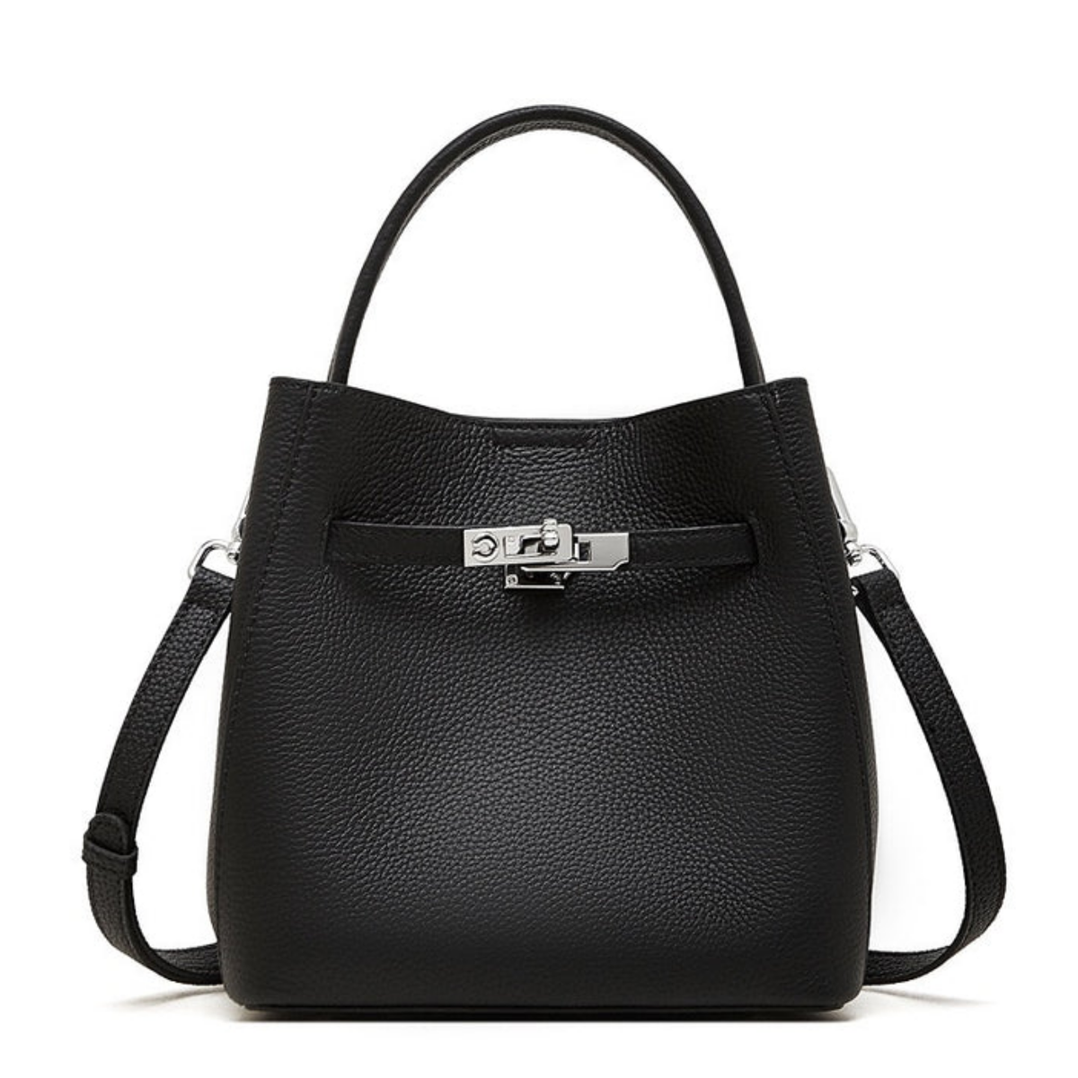 Louisse Echte Leder Korb-Beuteltasche