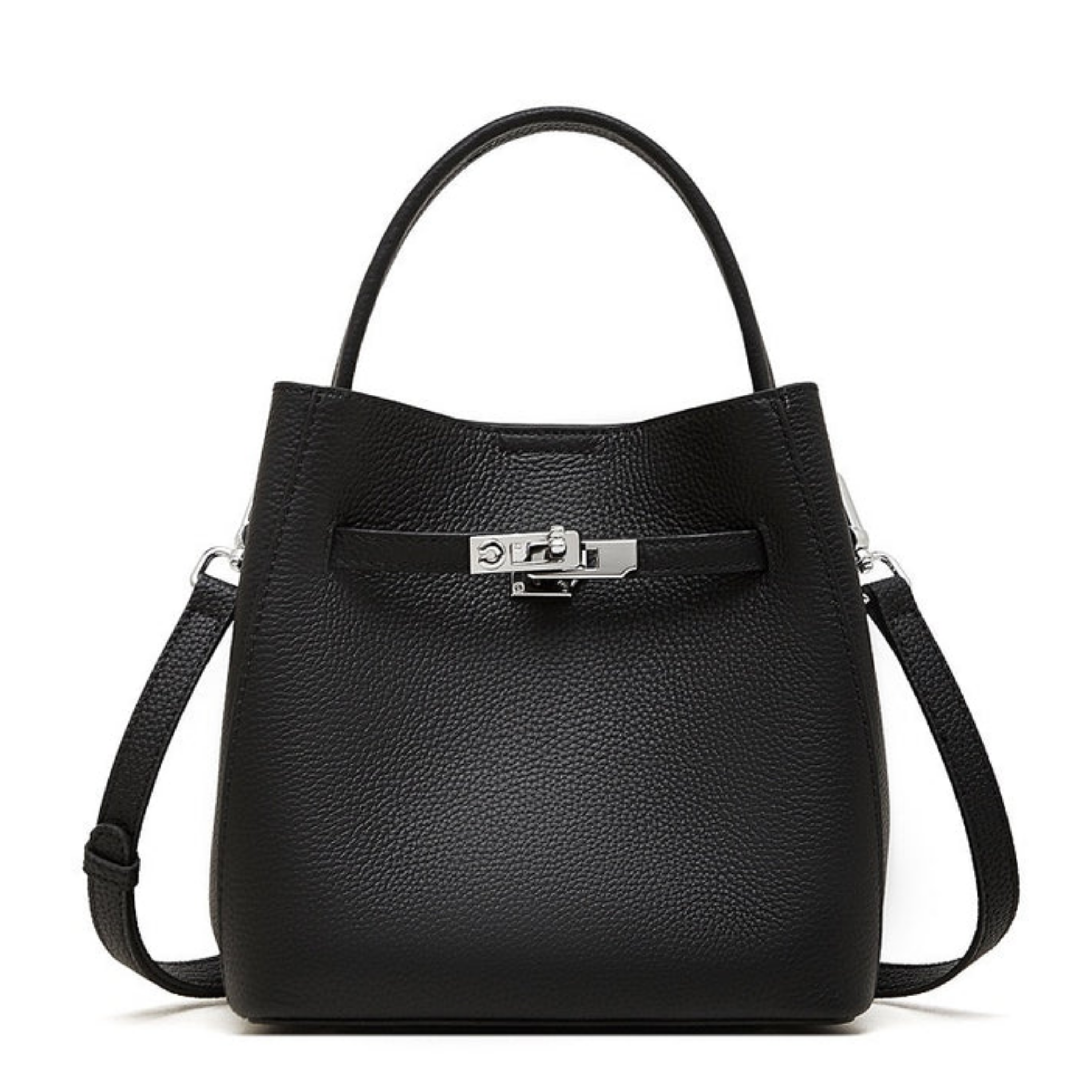 Louisse Echte Leder Korb-Beuteltasche