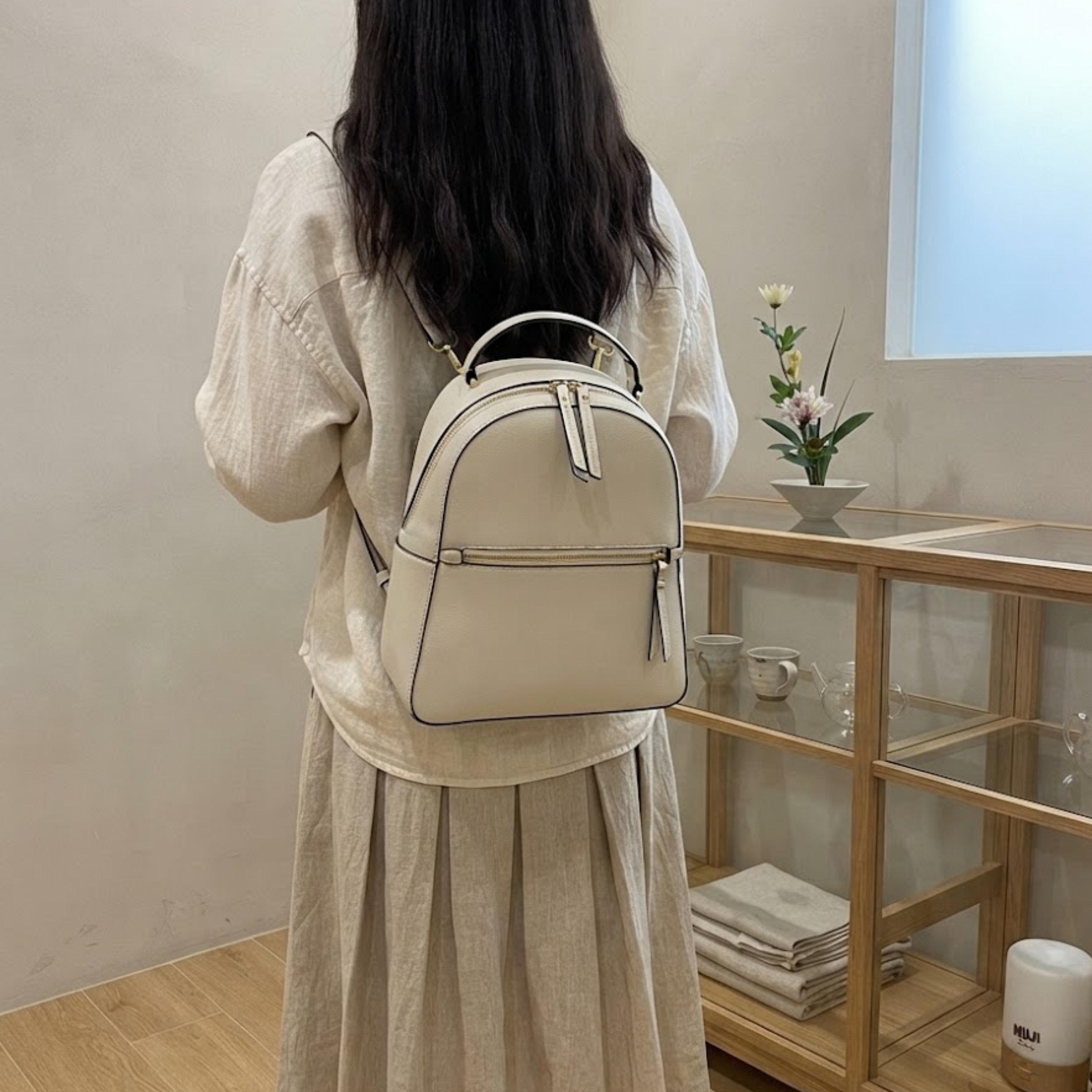 Amelia Luxe Leather Backpack