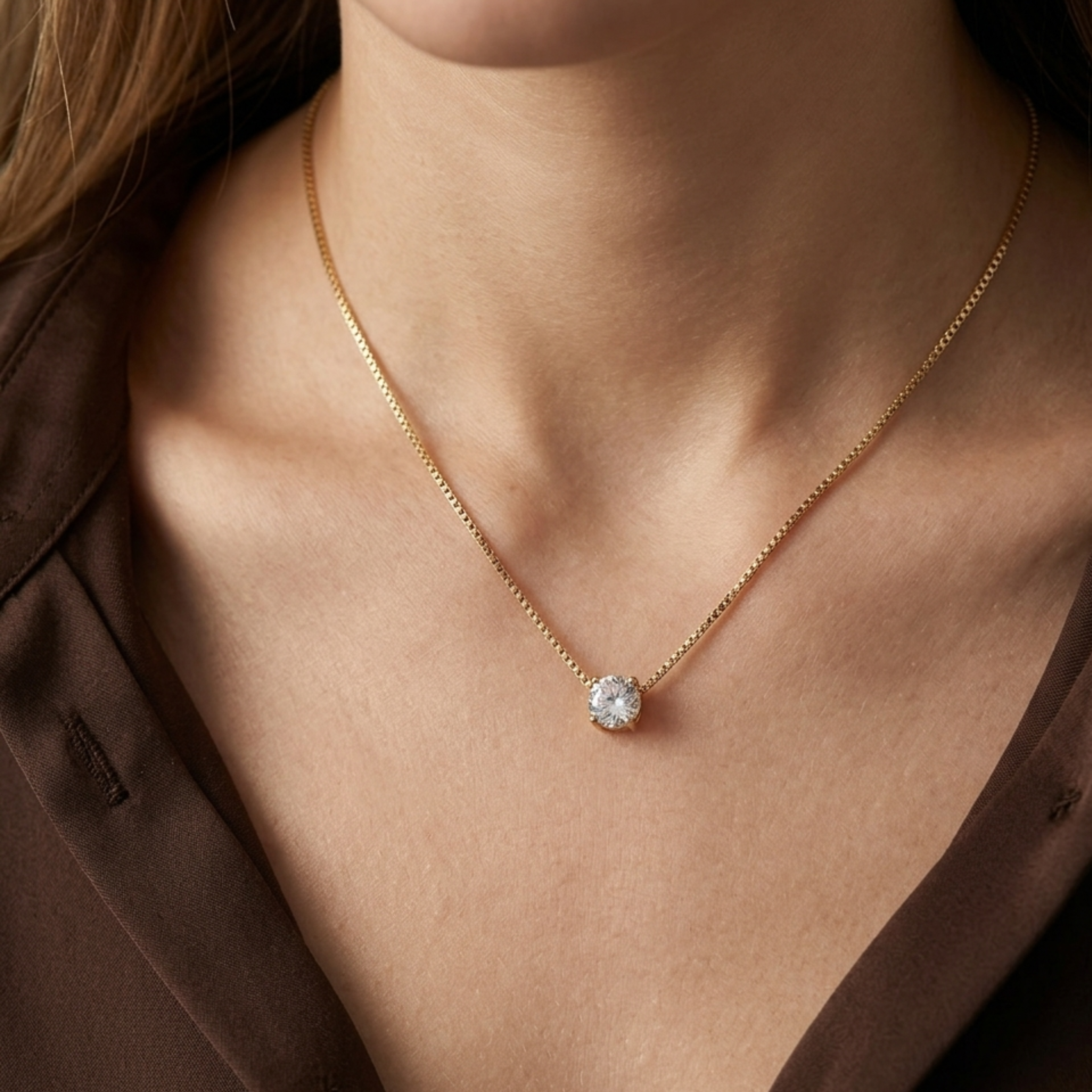Nova Shine Solitaire Necklace