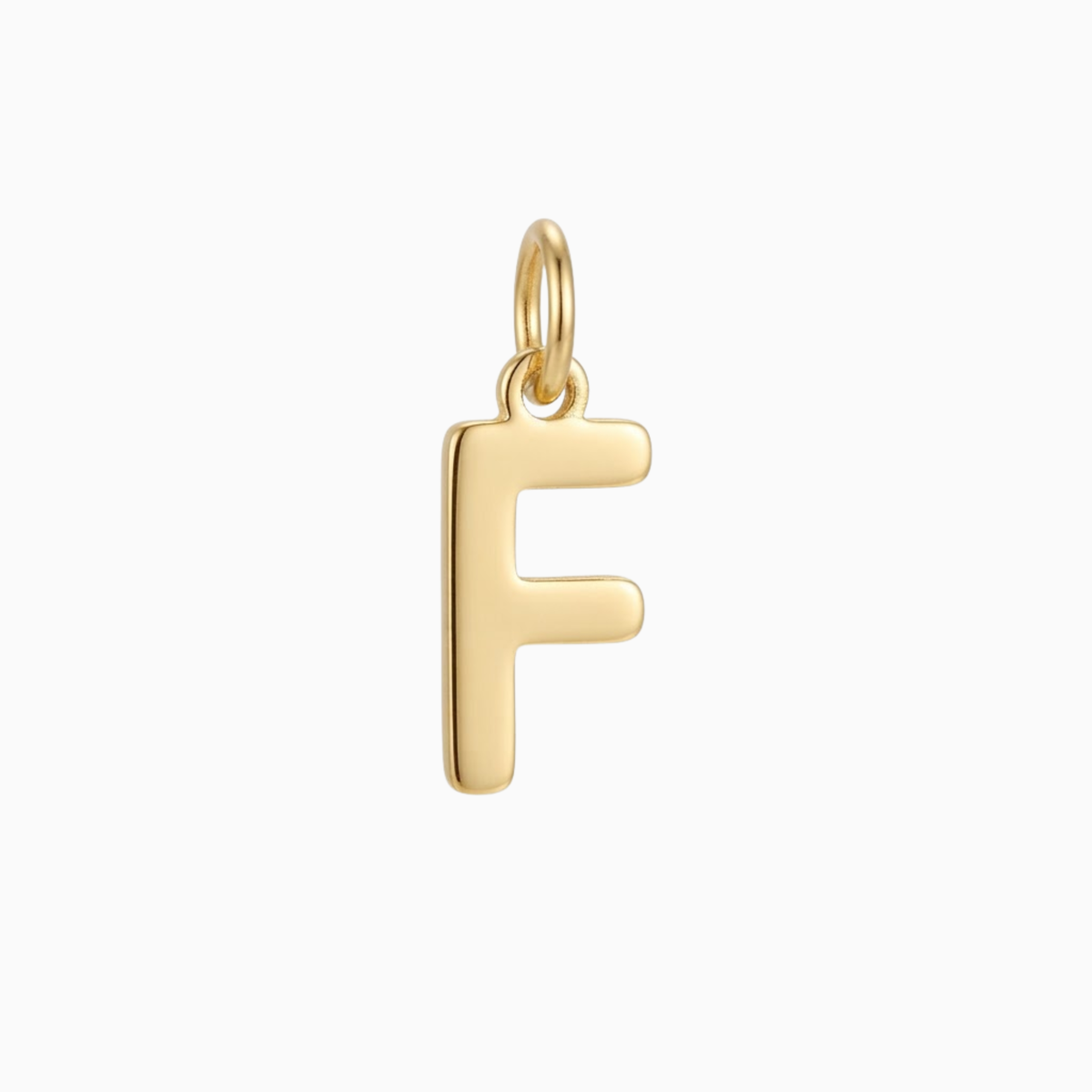 Charms - Gold Initial F Pendant