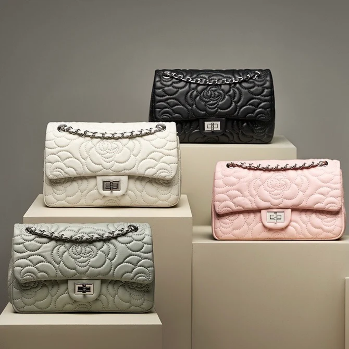 Ravienne Genuine Sheepskin Chain Crossbody Bag