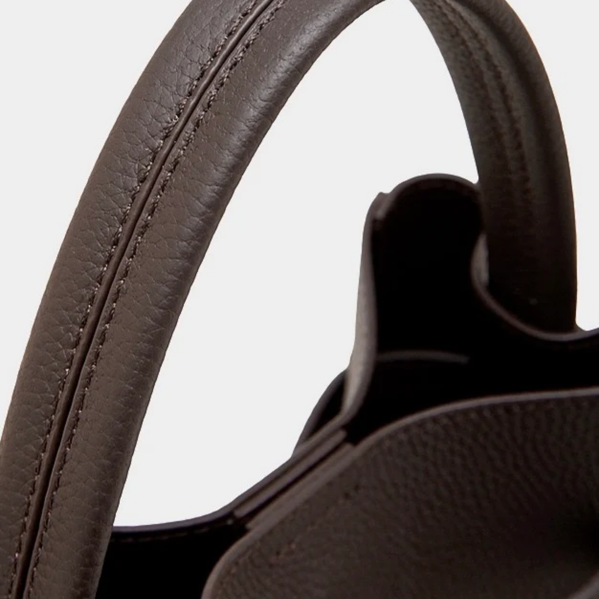 Louisse Genuine Leather Basket Bucket Bag
