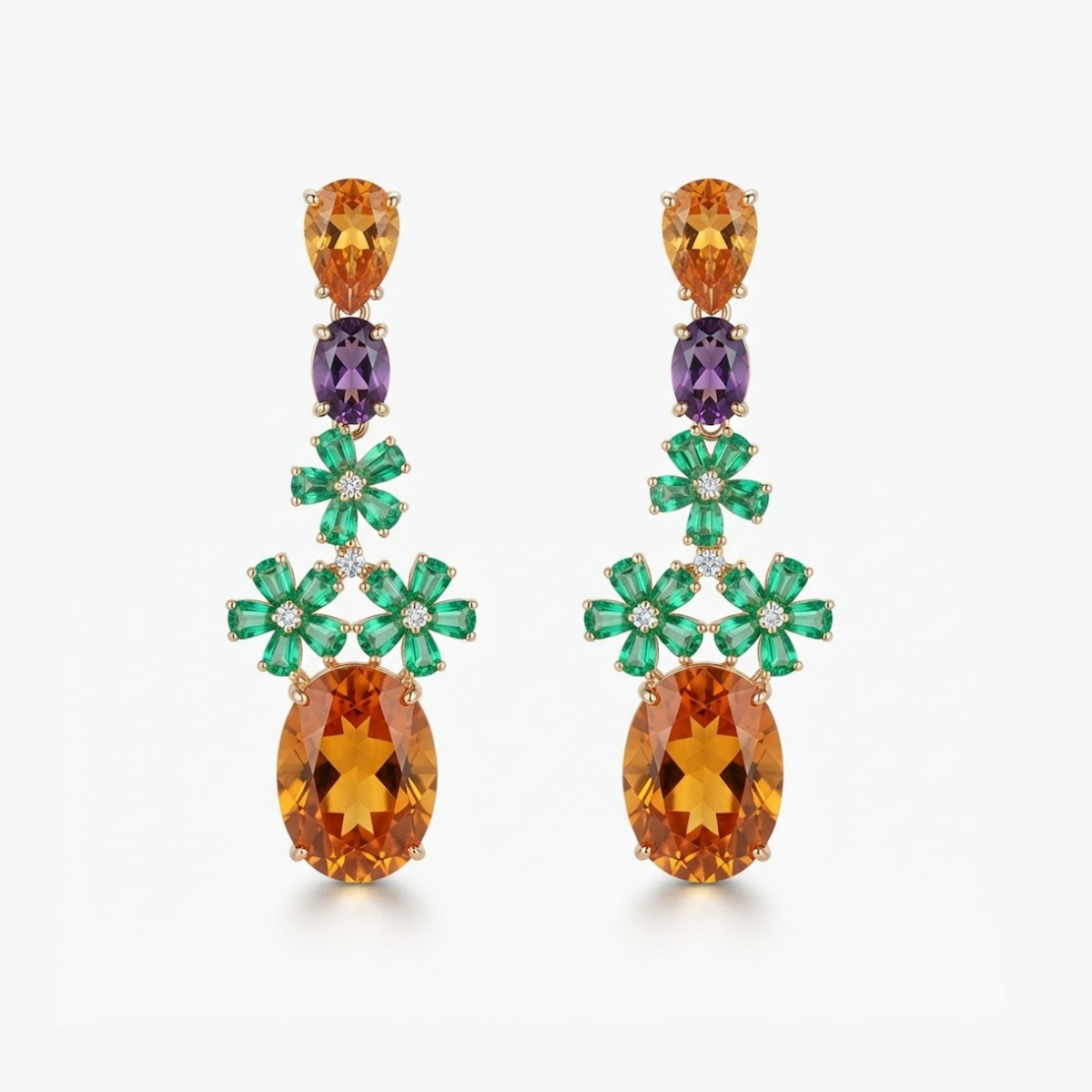 Kyrene Bohemian Champagne Drop Earrings