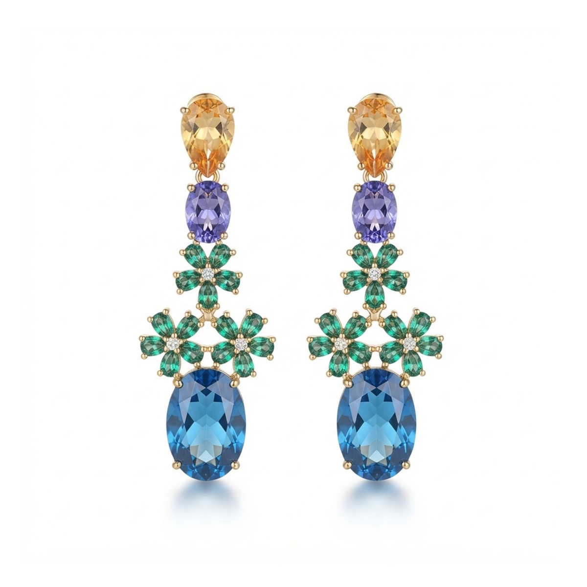 Kyrene Bohemian Champagne Drop Earrings