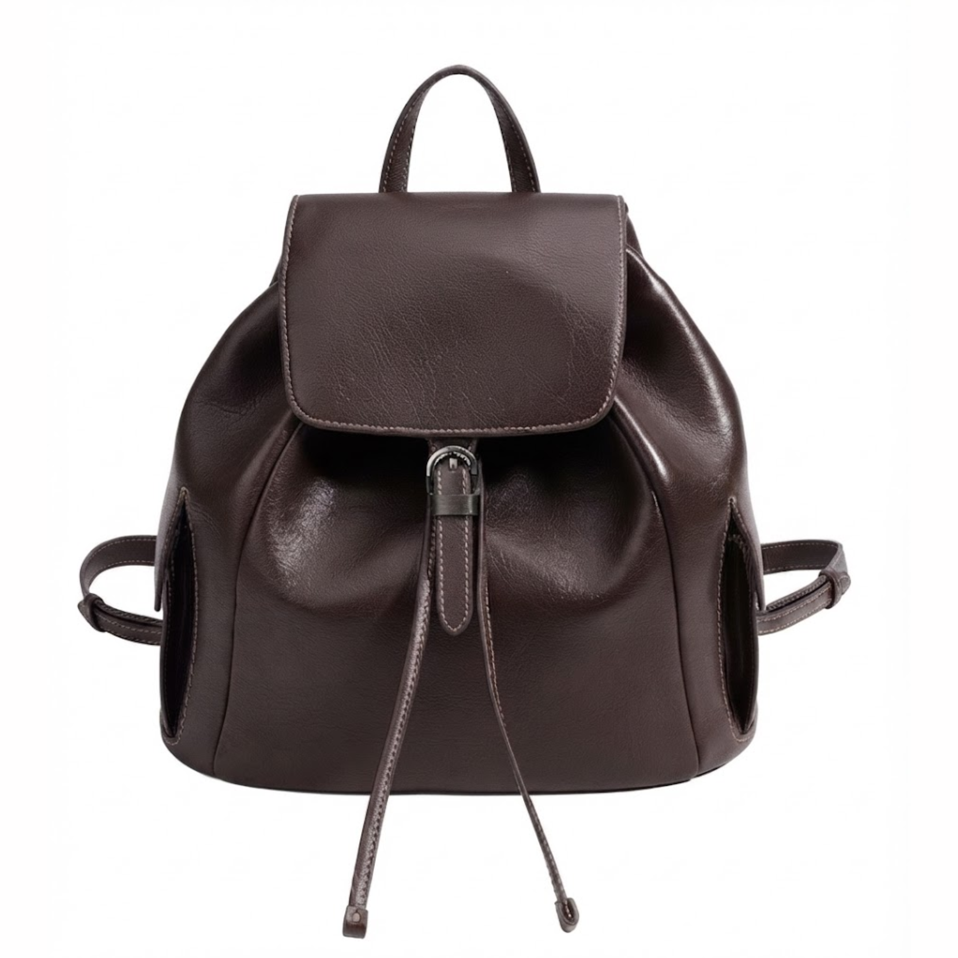 Justinia Leder-Rucksack mit Kordelzug
