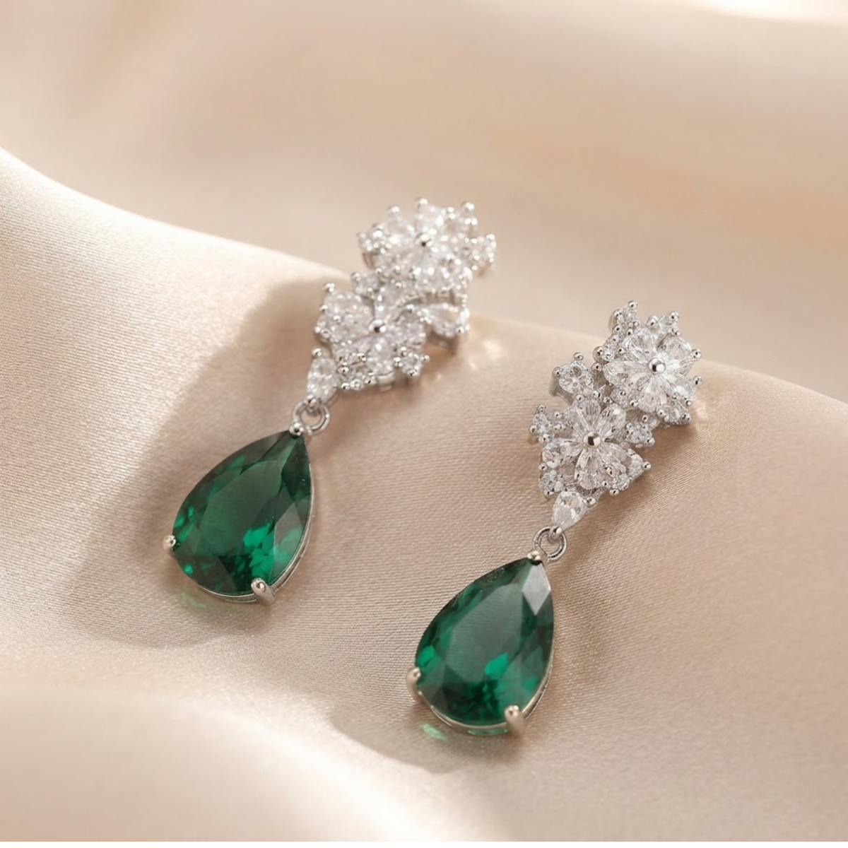 Ermiea Emerald Drop Earrings
