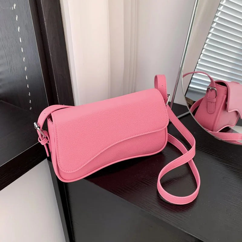 Celestia Curve Baguette Shoulder Bag