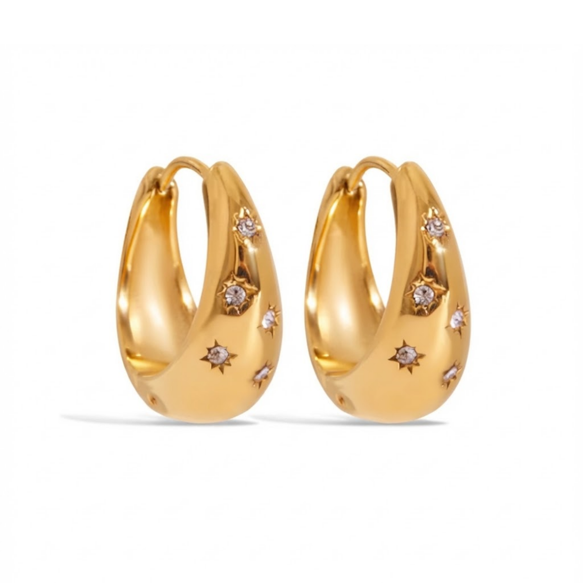 Stellisse-Rhinestone-Creolen