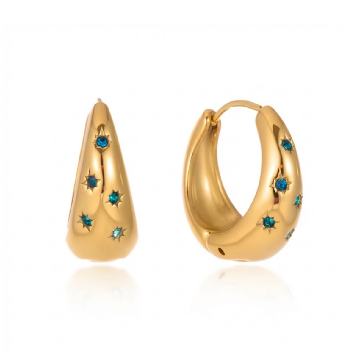 Stellisse-Rhinestone-Creolen