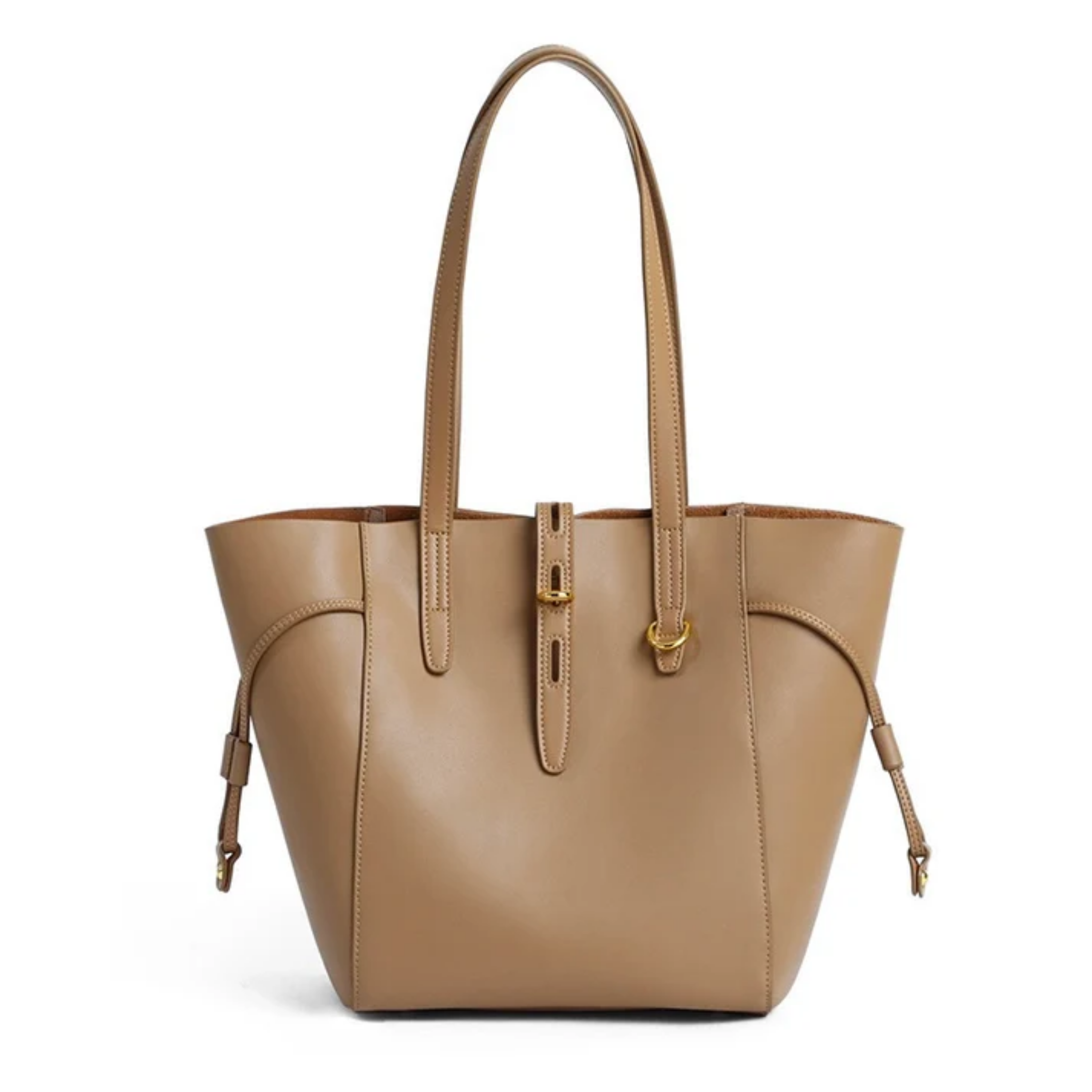 Alina Echtleder Vintage-Tasche mit Schnappverschluss