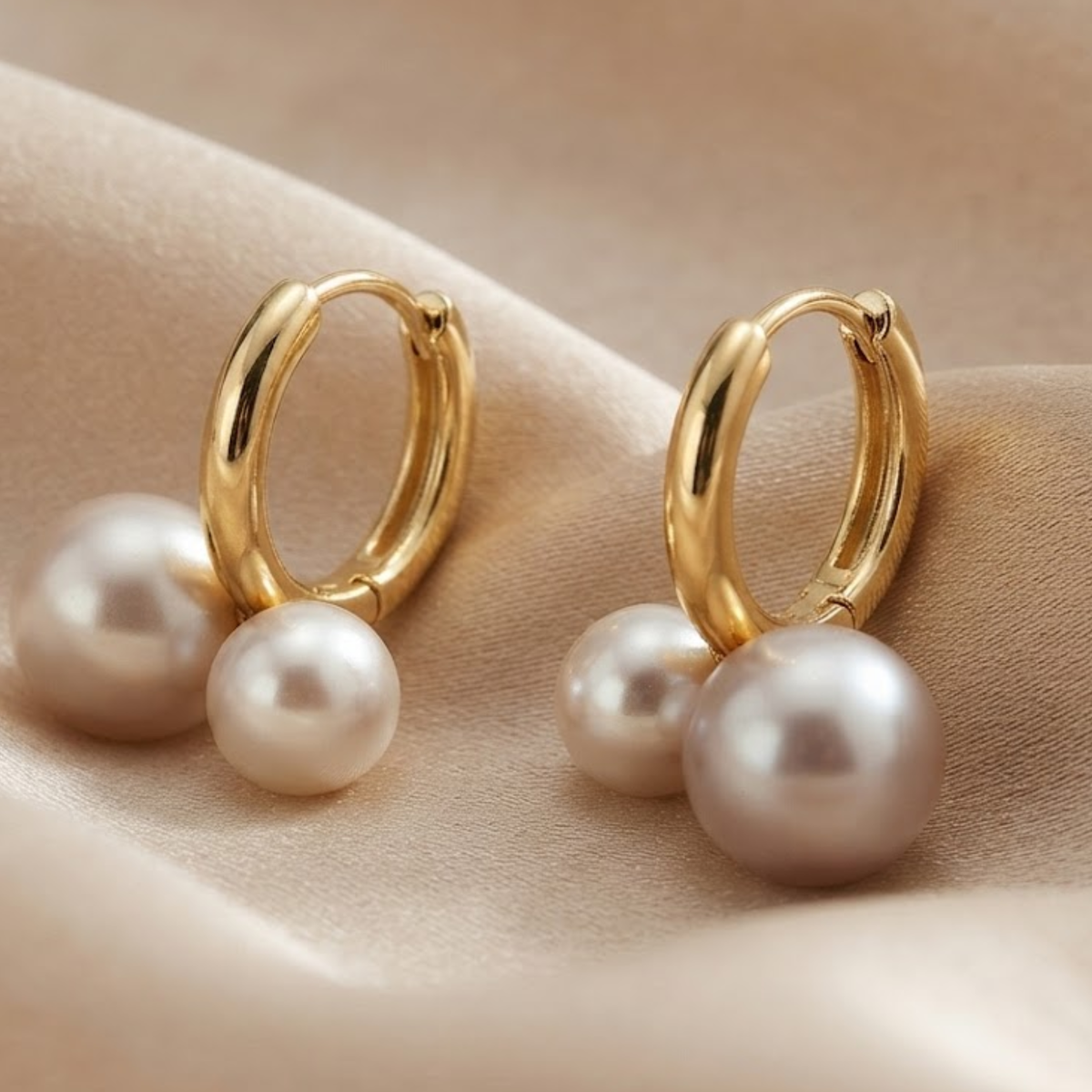 Lovina Double Pearl Drop Earrings
