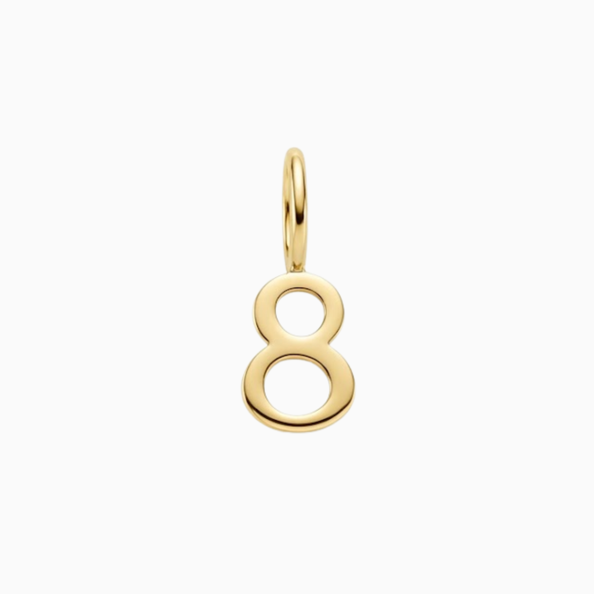 Charms - Goldener Anhänger mit der Zahl 8