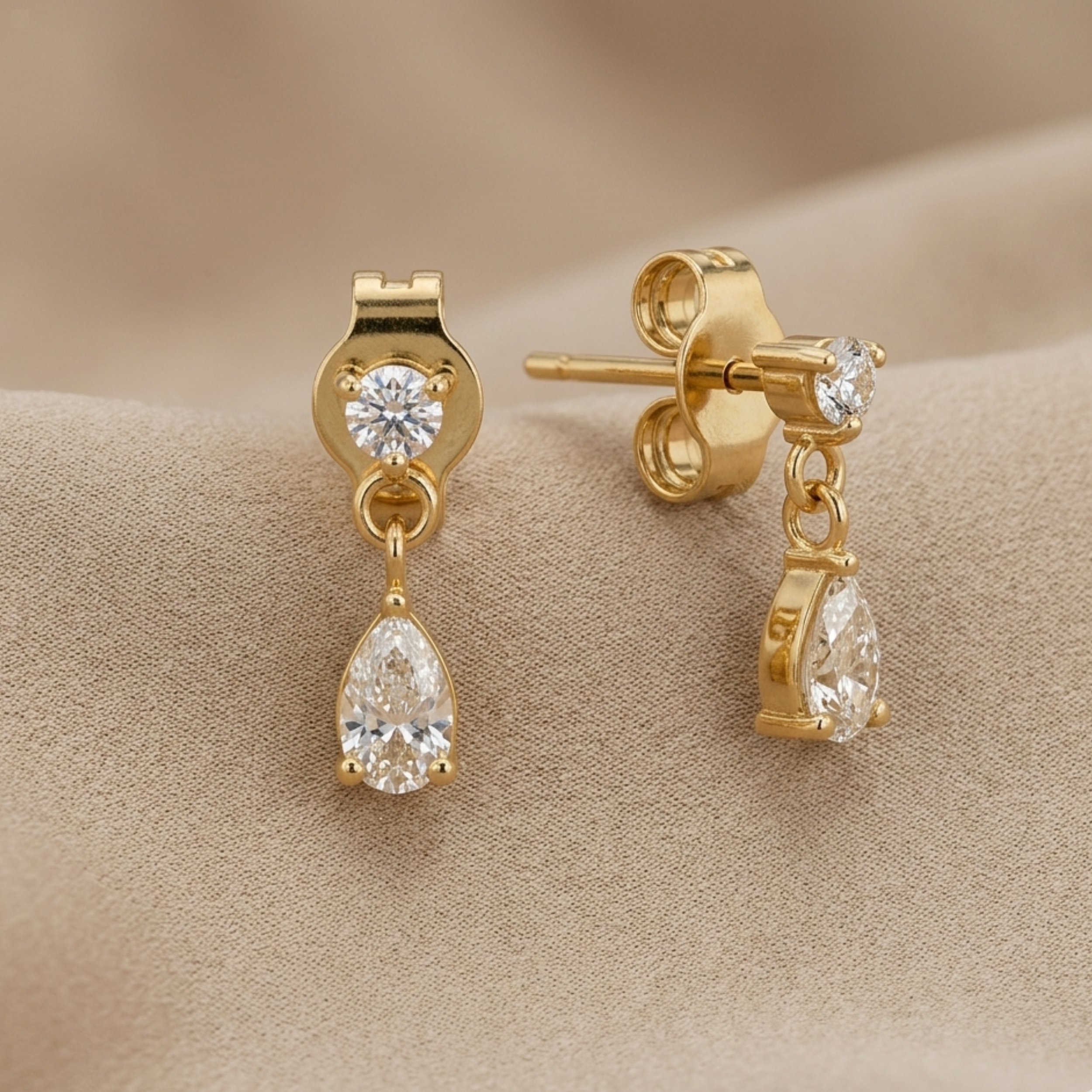 Aurielle Golden Dewdrop Earrings