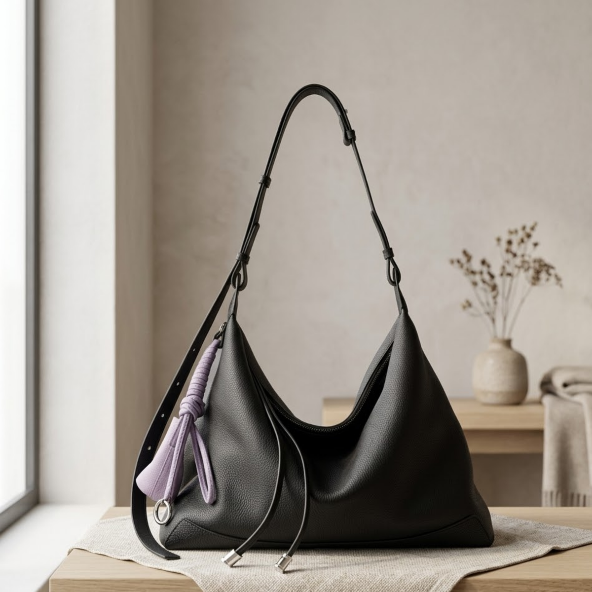 Angela Genuine Leather Minimalist Tote Dumpling Bag Shop Handbag