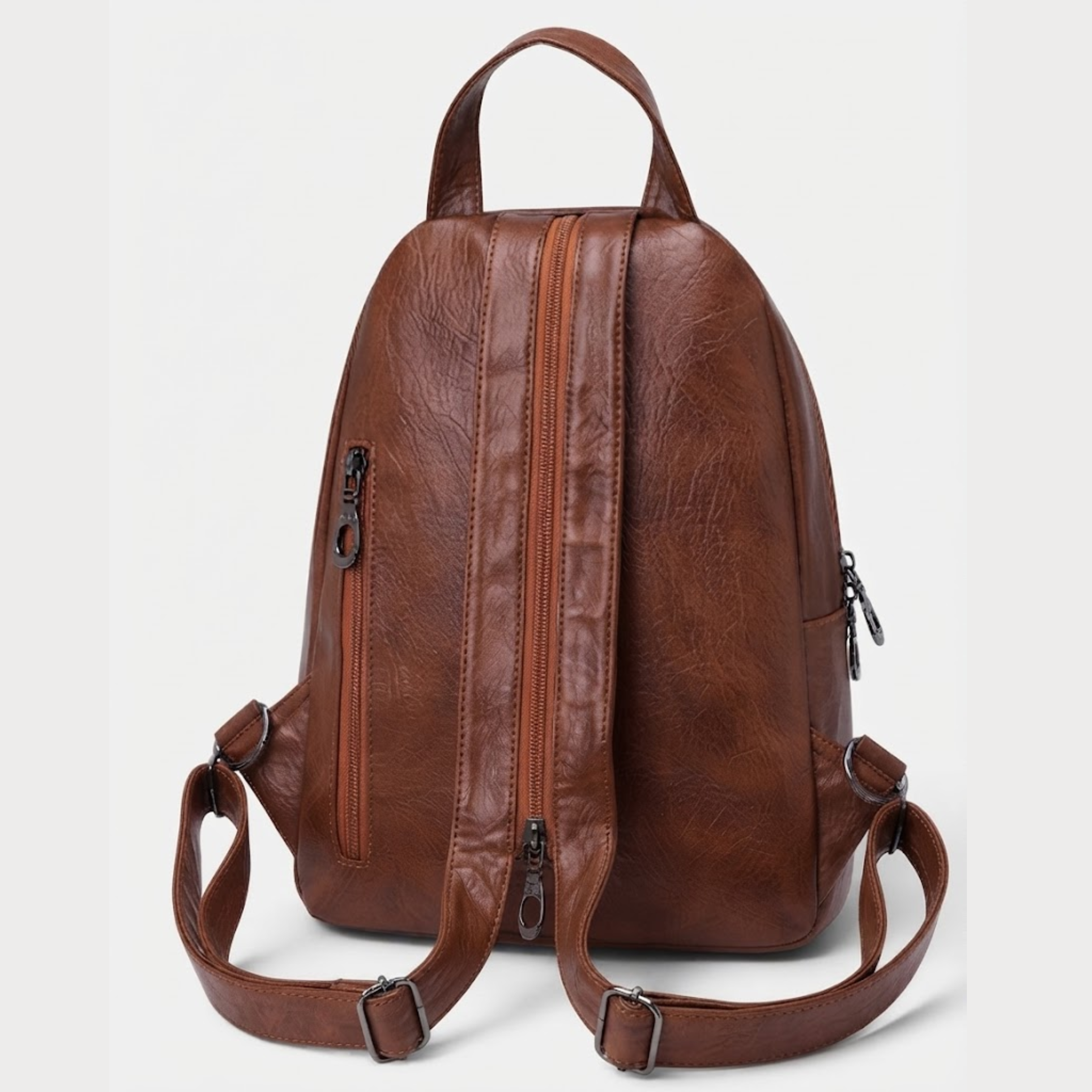 Natasha Braided Trim Convertible Leather Backpack