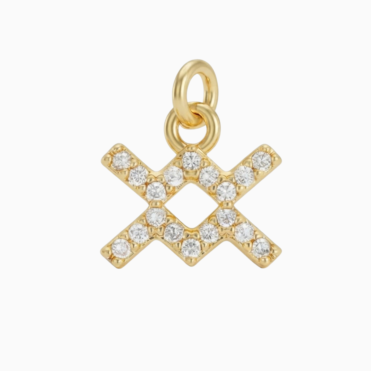 Charms - Jeweled Aquarius Zodiac Pendant