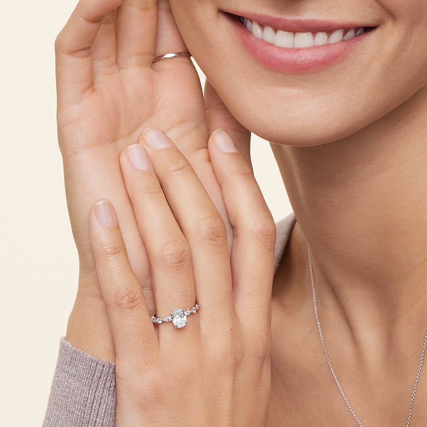 Lustre Evermore Moissanite Sterling Silver Ring