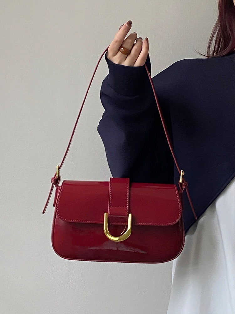 Crimson Grace Vegan Leather Shoulder Bag