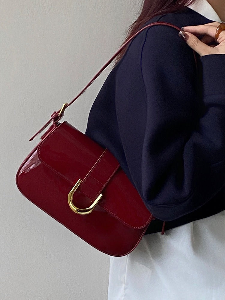 Crimson Grace Vegan Leather Shoulder Bag
