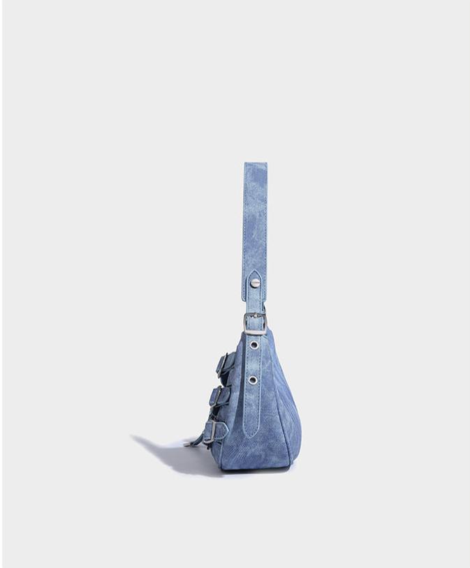 LunaEdge Buckle Crescent Hobo Bag