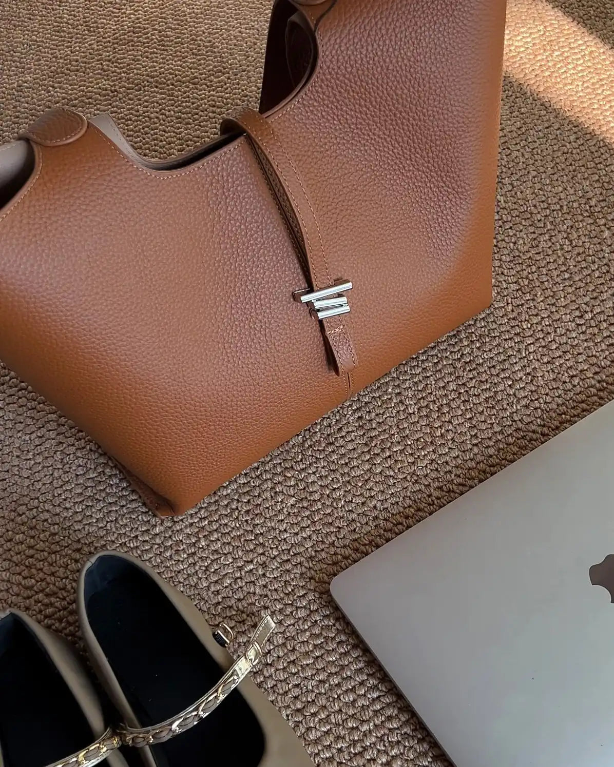 Professional Elegance Leather Laptop Tote