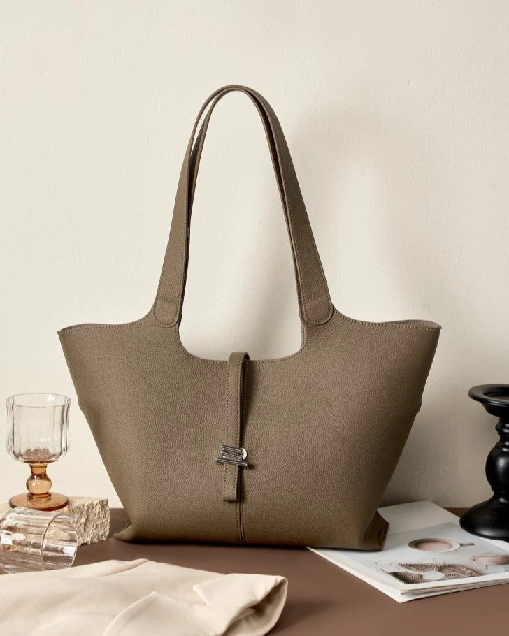 Professional Elegance Leather Laptop Tote