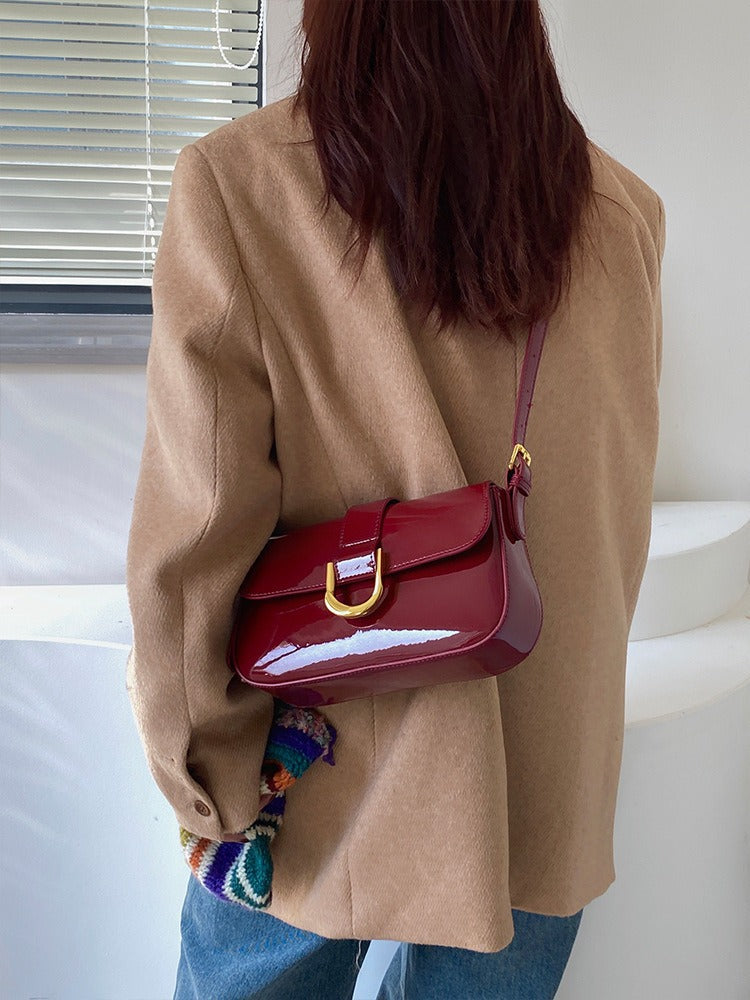 Crimson Grace Vegan Leather Shoulder Bag