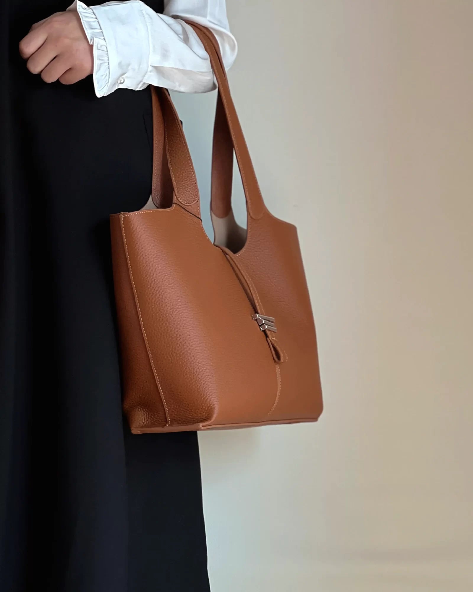 Professional Elegance Leather Laptop Tote