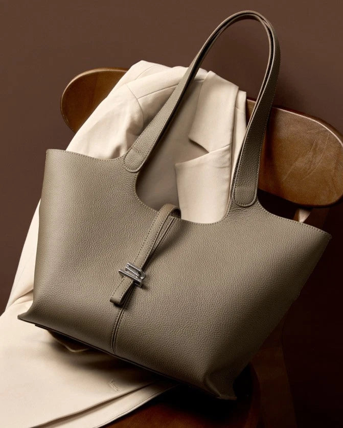 Professional Elegance Leather Laptop Tote